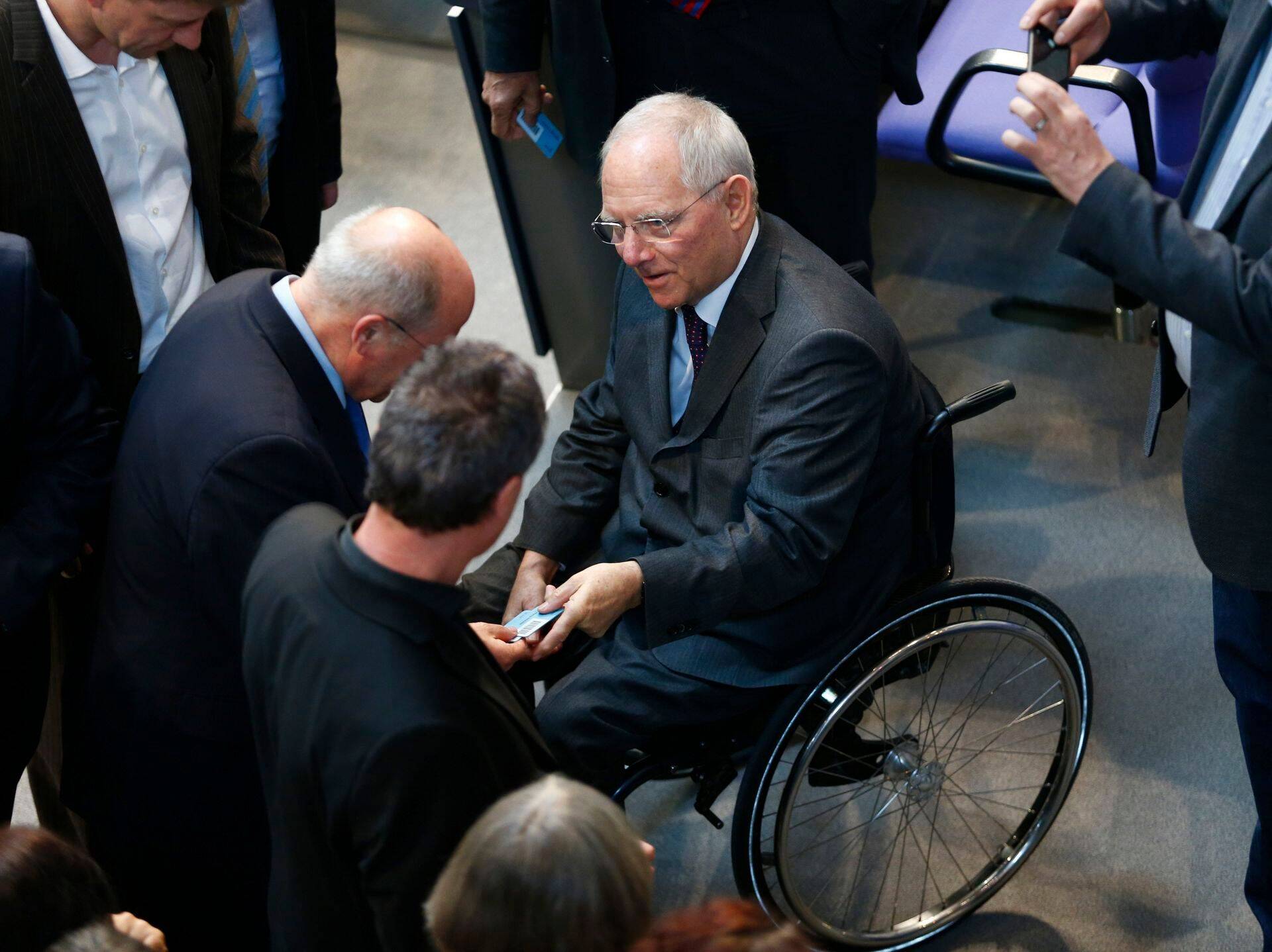 Rahandusminister Wolfgang Schäuble Bundestagis