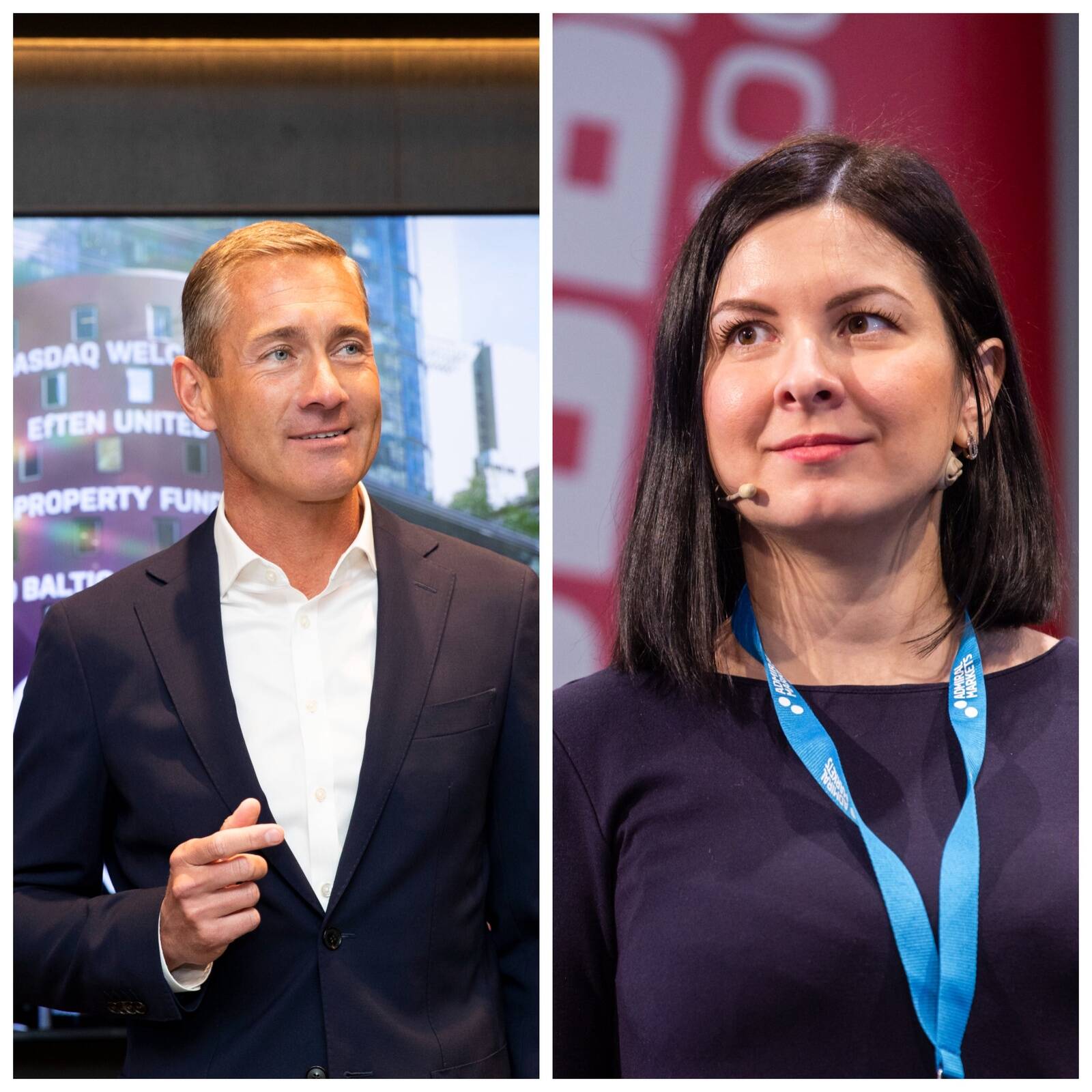 Vasakul Tallinna ja Balti börside juht Kaarel Ots ja paremal Redgate’i partner Valeria Kiisk.
