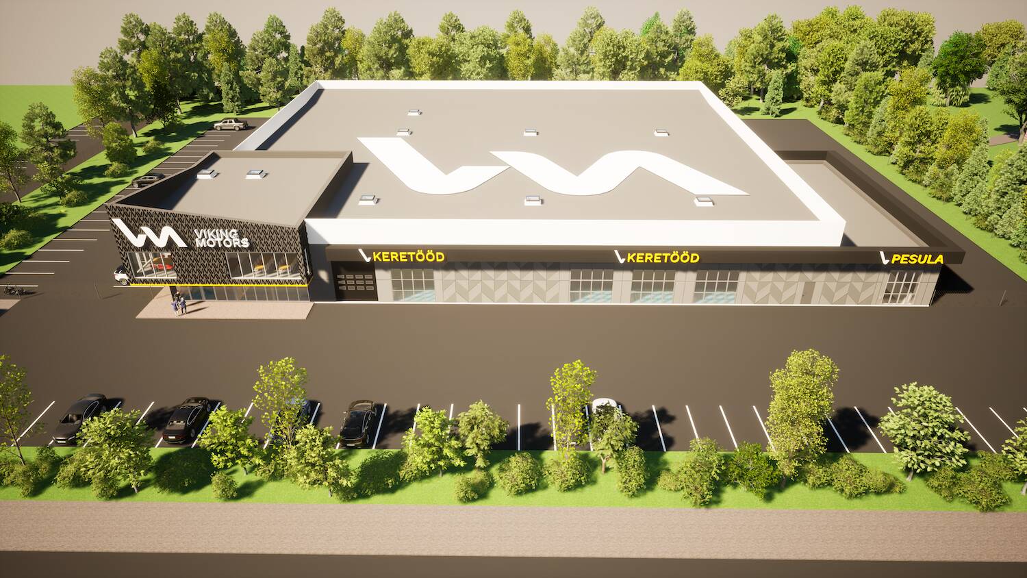 Autokeretööde hoone põhjast (Visuaal: EMP A&I).