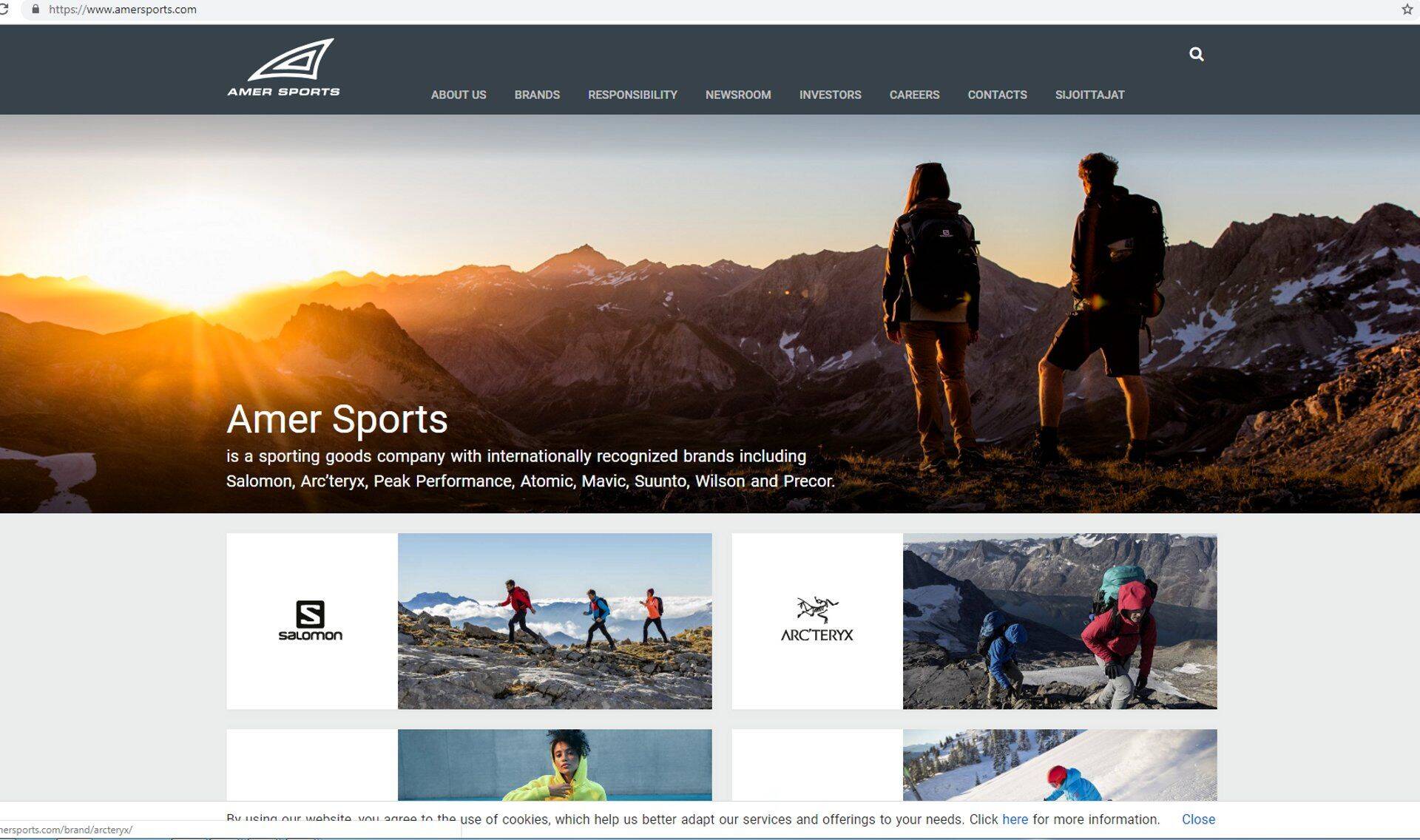 Amer Sports võttis hiinlaste pakkumise vastu