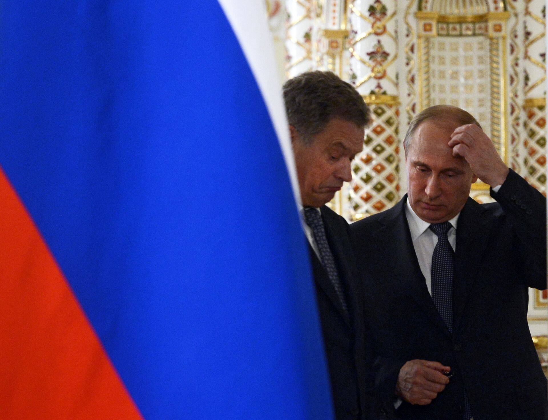 Soome president Sauli Niinistö ja Venemaa president Vladimir Putin mullu suvel Moskvas.