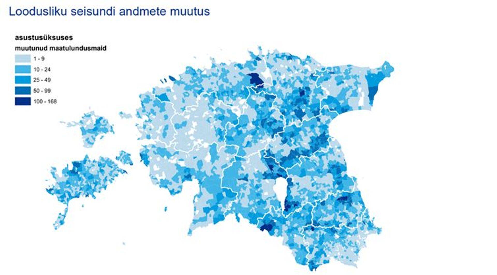 Loodusliku seisundi andmete muutus.