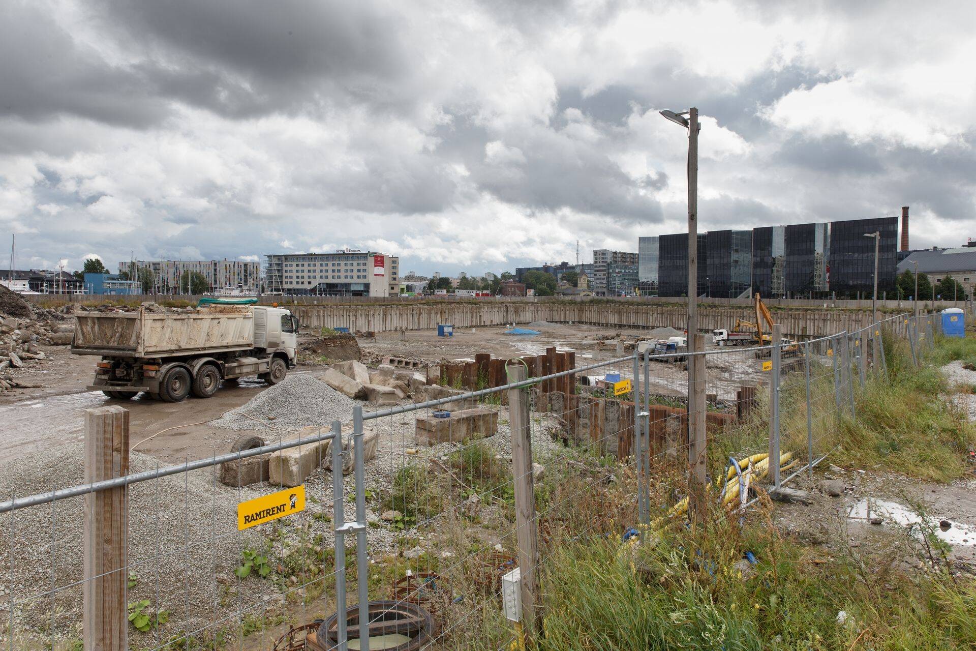 Porto Franco ehitusplats augustis 2017.