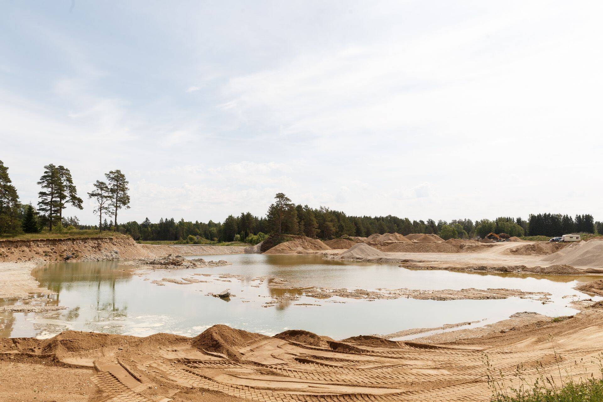 Audevälja külas rajatav tiik.