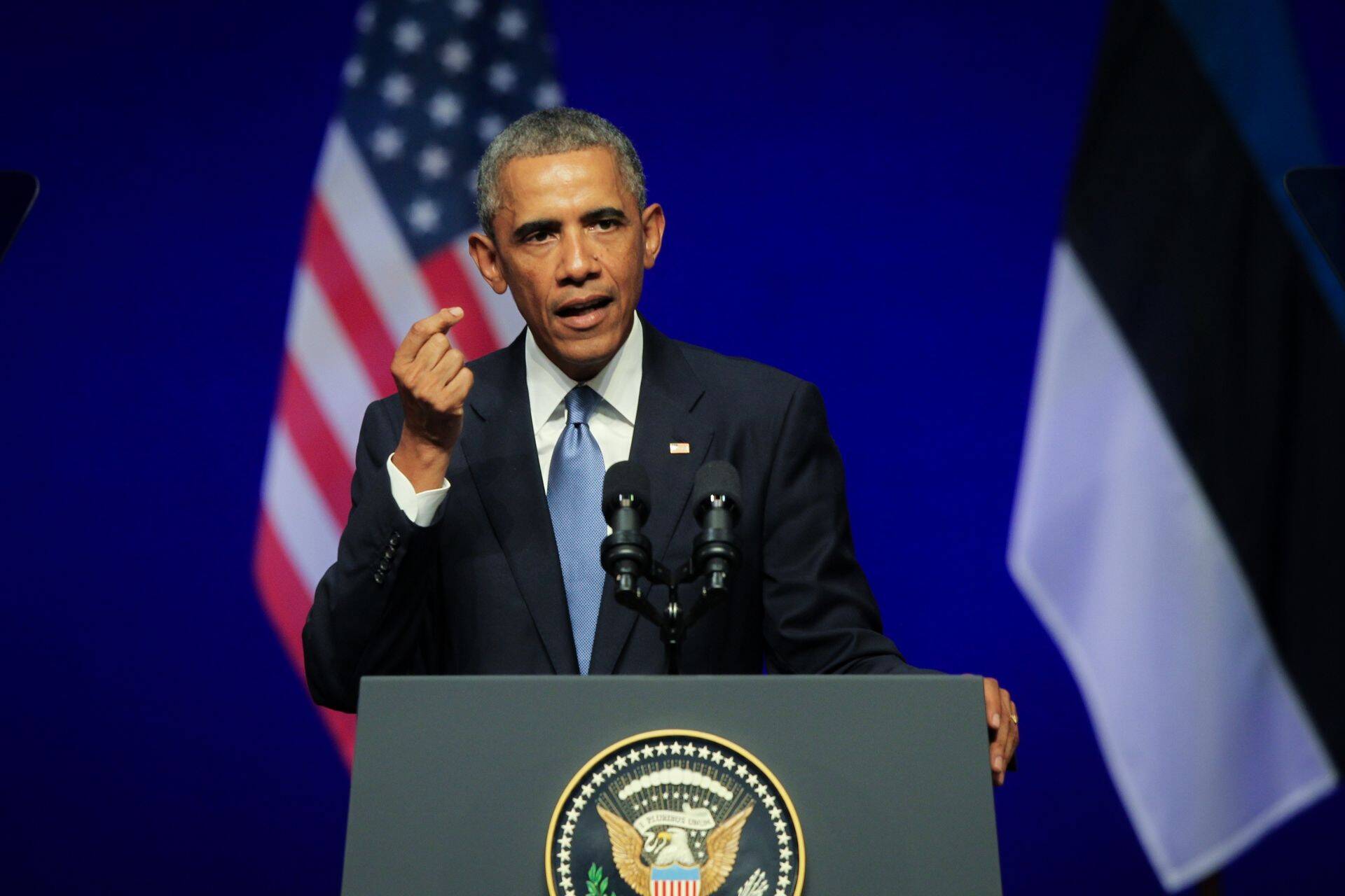 USA president Barack Obama septembris 2014 Tallinnas kõnet pidamas.