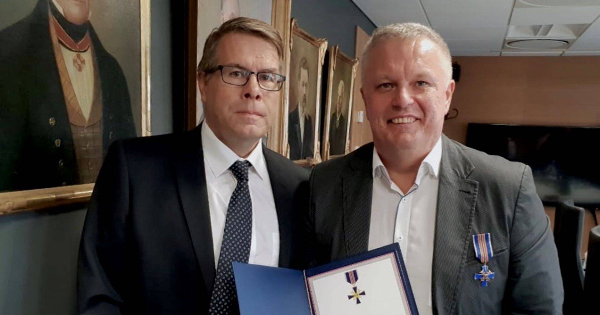 Soome Tolliameti peadirektori asetäitja Jarkko Saksa ja Nortali GCC piirkonna ja Aafrika juhi Marek Helm
