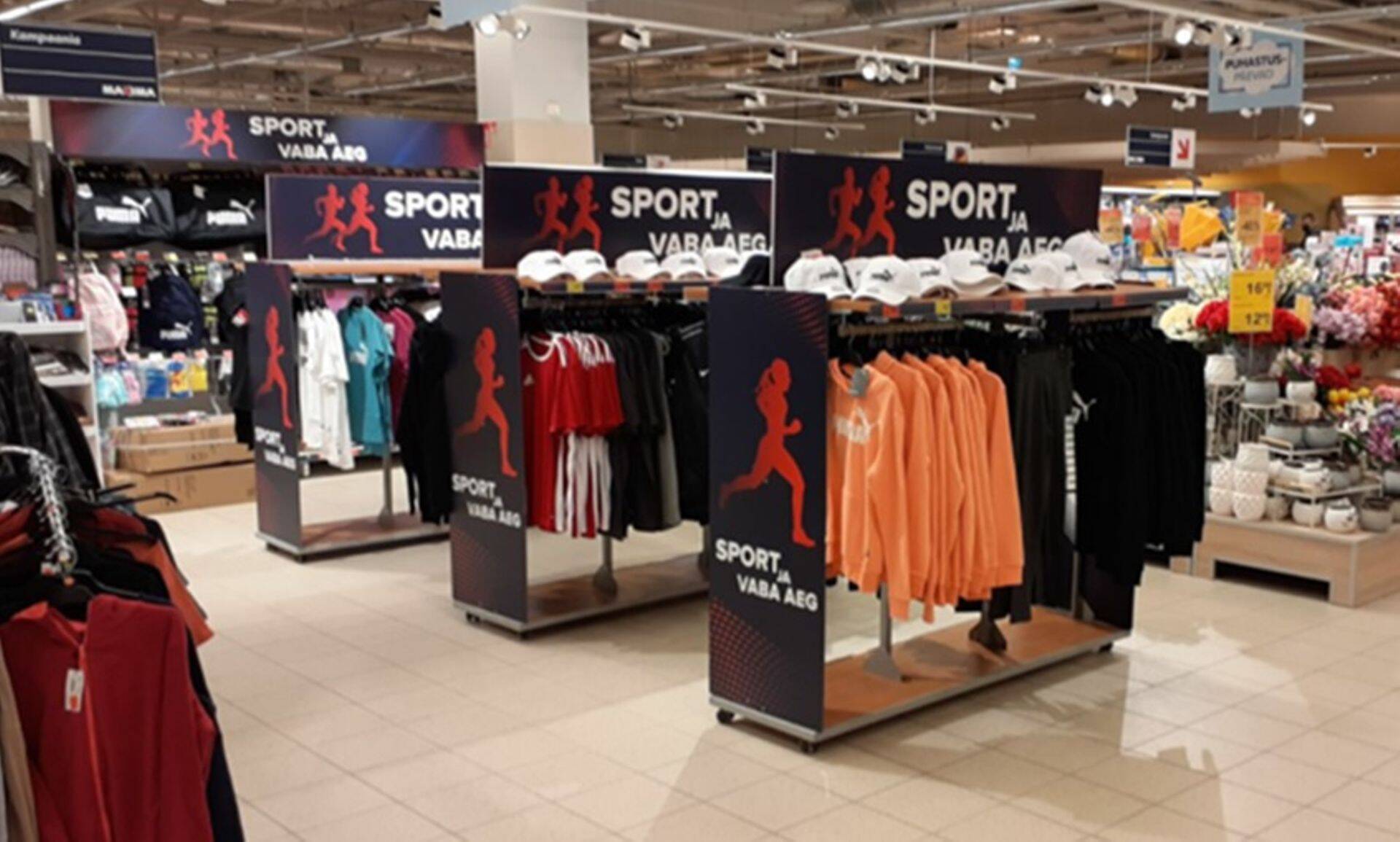 Spordikaubad Maxima poes.