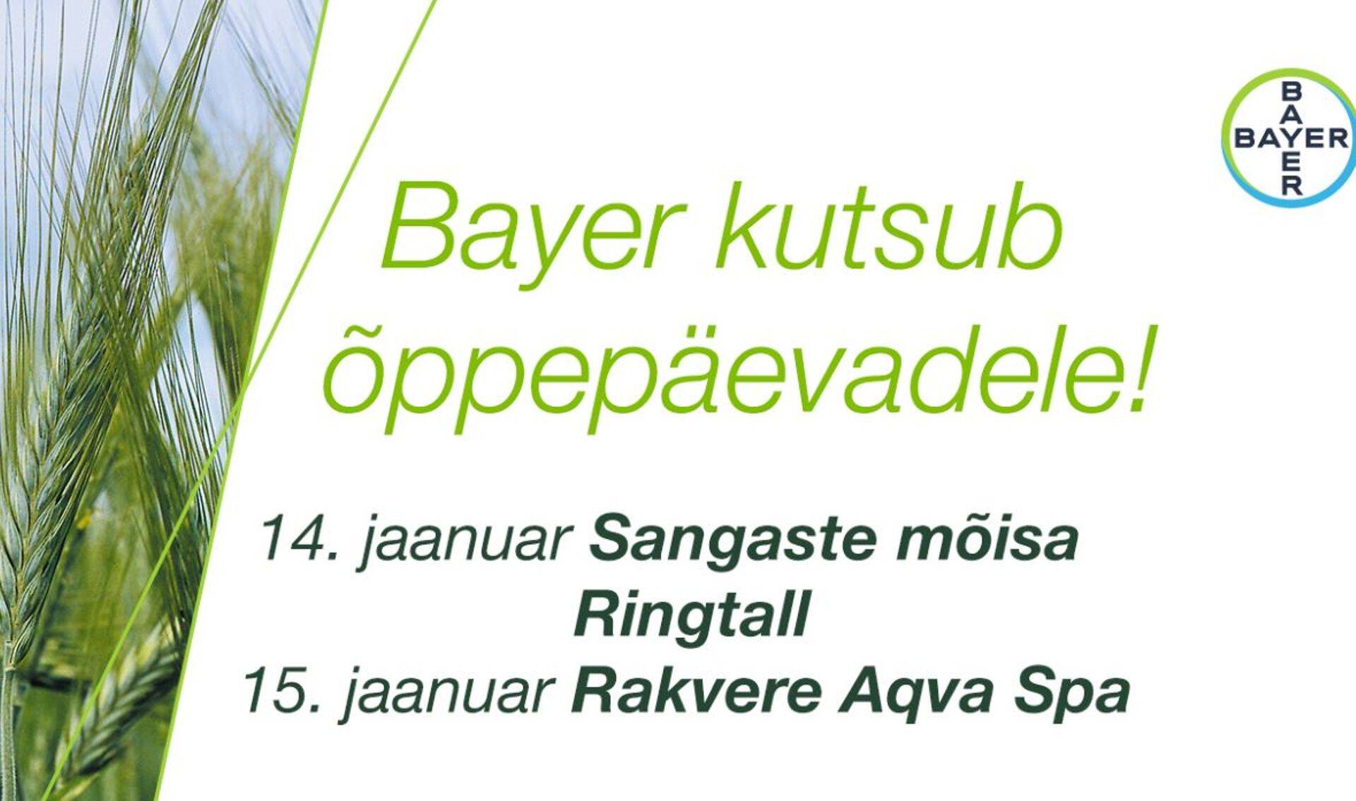 Bayer kutsub talvistele õppepäevadele.