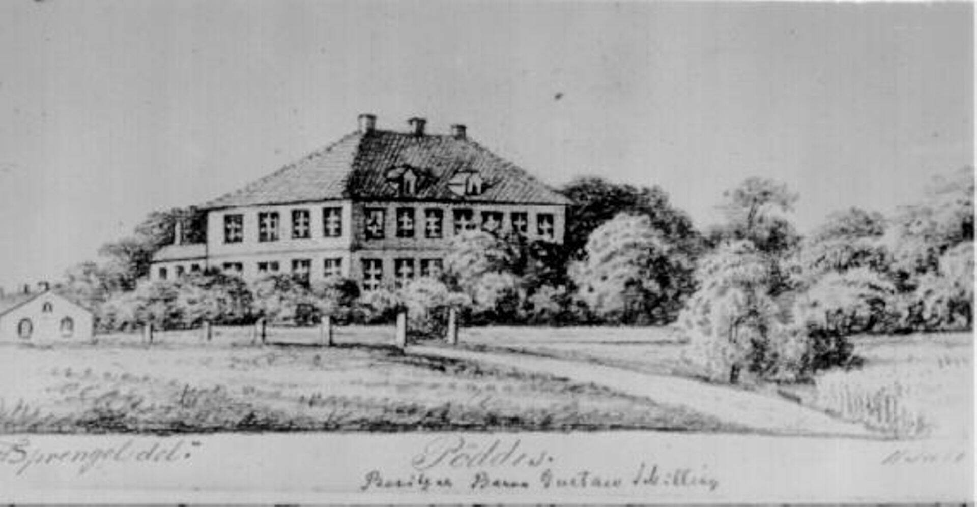 See Theodor Albert Sprengeli pliiatsijoonis Kalvi mõisast on pärit küll pisut hilisemast ajast ehk 1894. aastast.