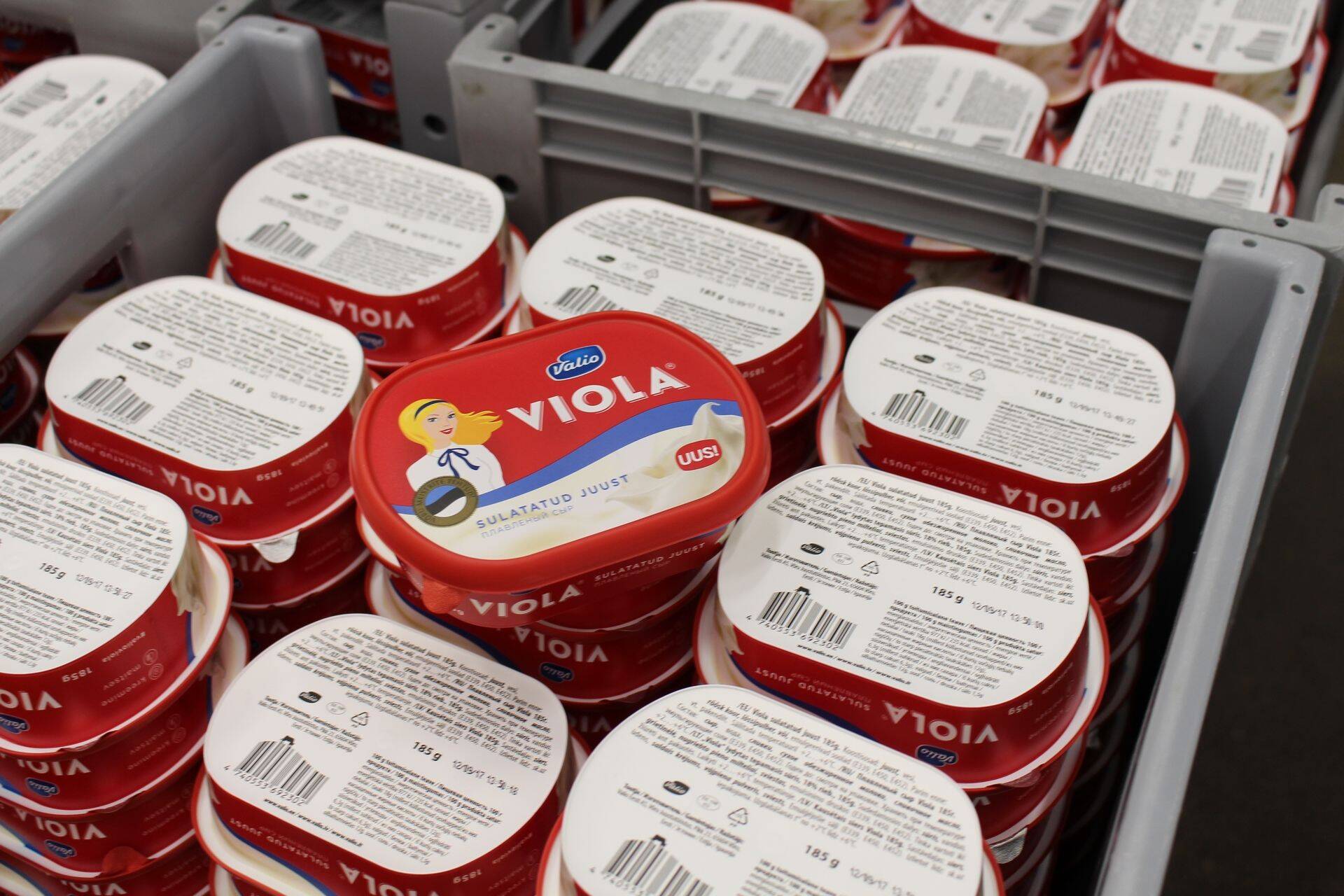 Uued Viola sulajuustud valmivad uuel tootmisliinil.