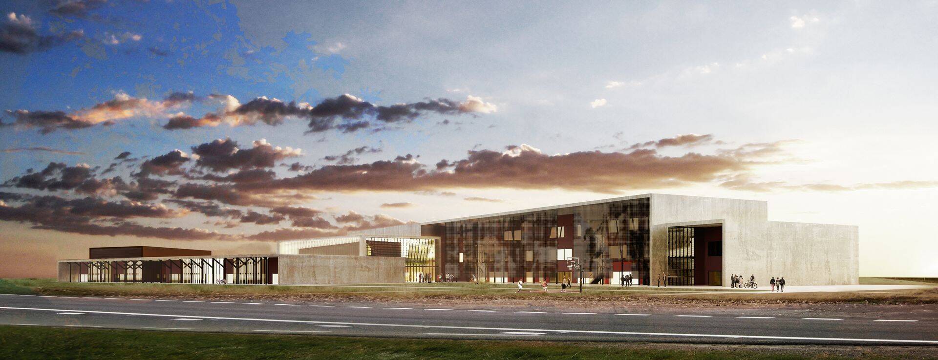 Kujutatud koolimaja arhitekt on Ahti Kooskora. Autoriõigused kuuluvad Sweco Projekt AS'ile ja Rae vallavalitsusele.