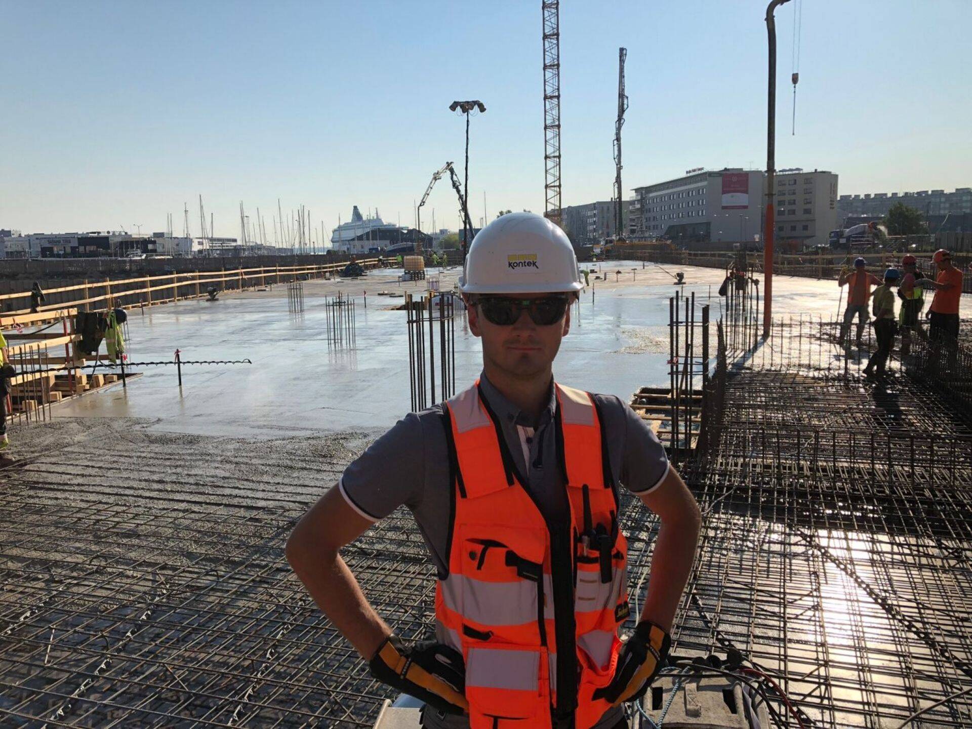 Juri Klimenko Porto Franco ehitusplatsil.