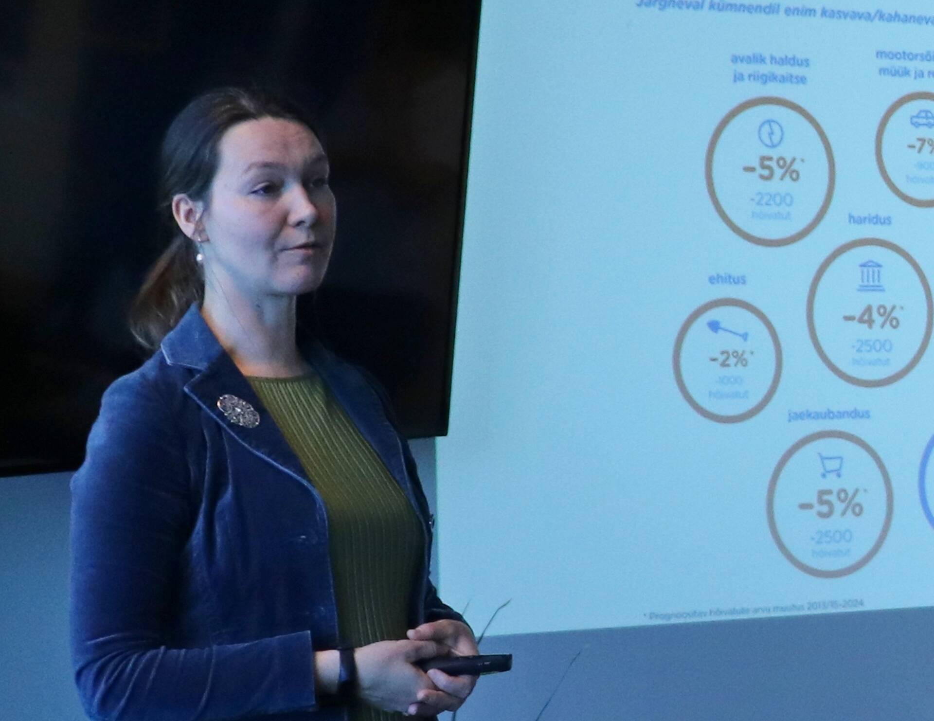 Kutsekoja juhtivstatistik Yngve Rosenblad tutvustamas värske OSKA uuringu tulemusi