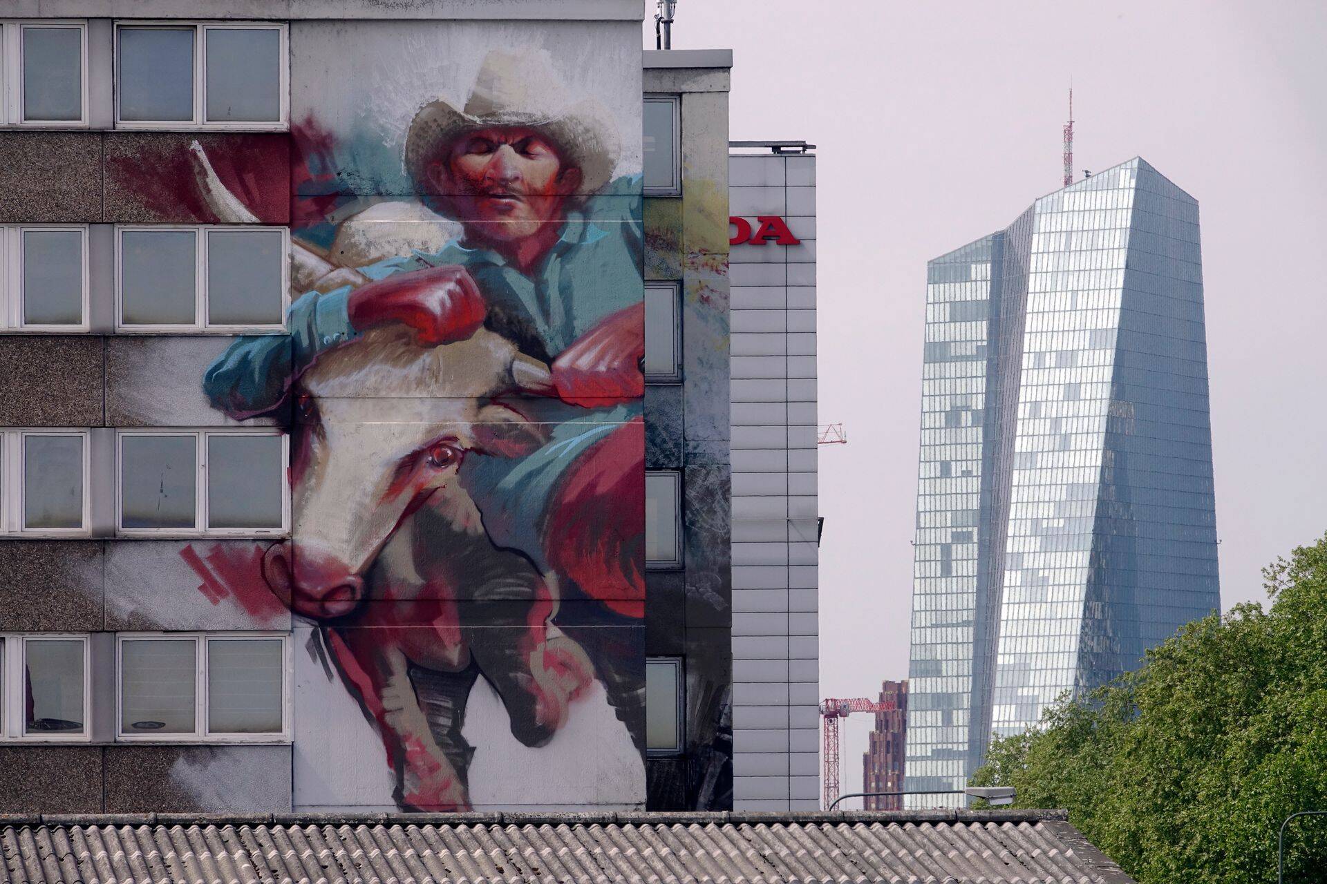 Euroopa Keskpanga hoone (taamal) Saksamaal Frankfurdis.