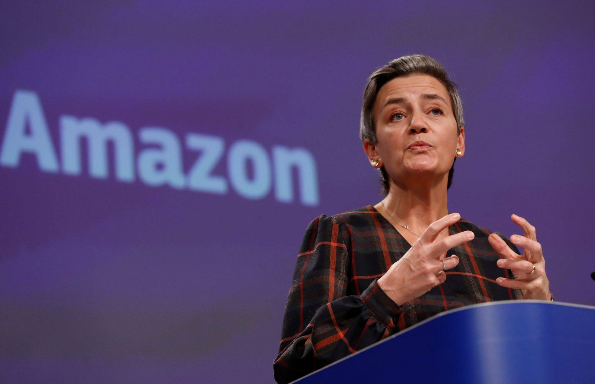 Euroopa Komisjoni konkurentsivoliniku Margrethe Vestageri juhtimisel esitatakse Amazoni vastu süüdistus turupositsiooni ärakasutamises.