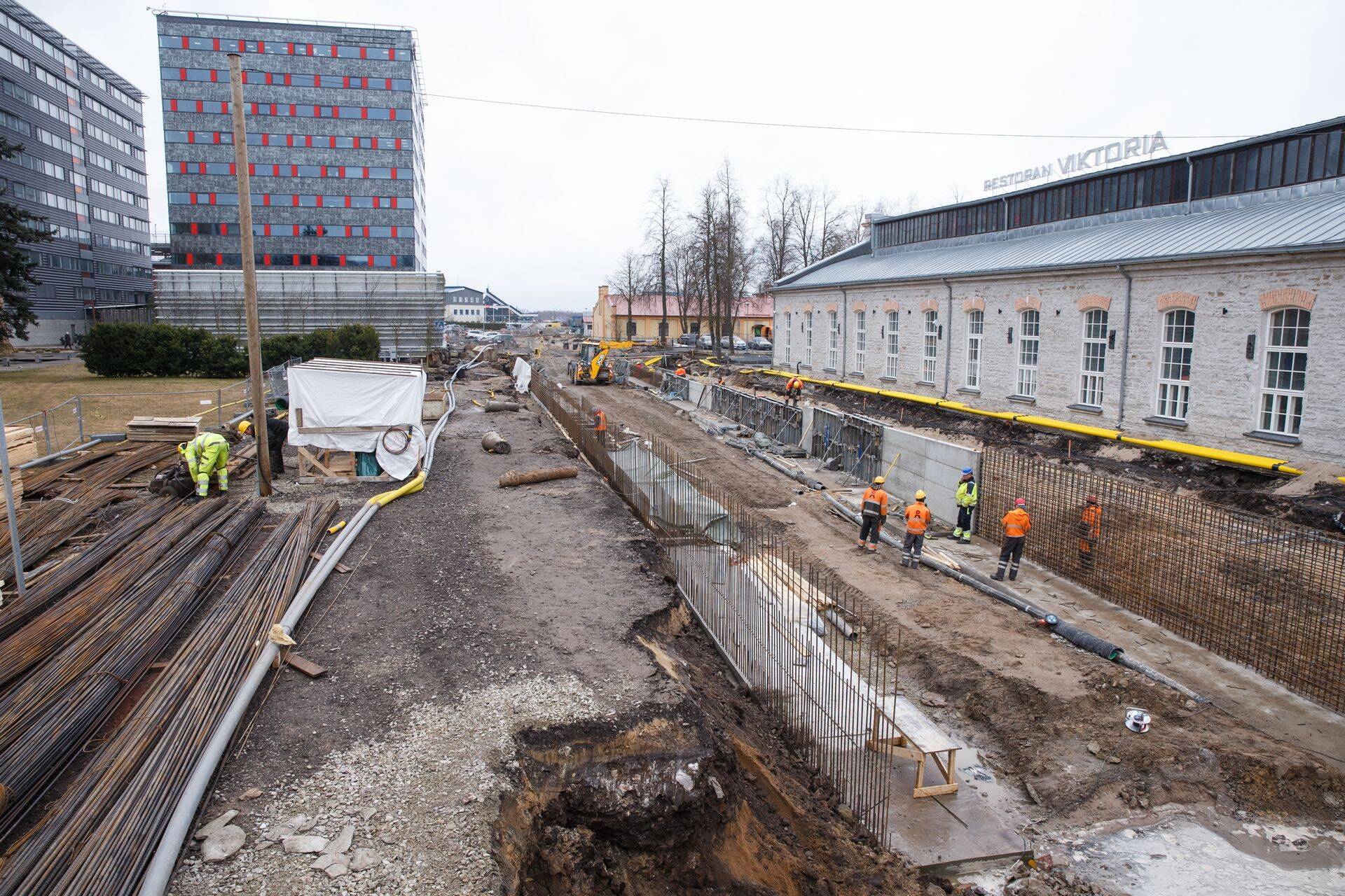 Ülemiste trammitee ehitus käesoleva aasta märtsis