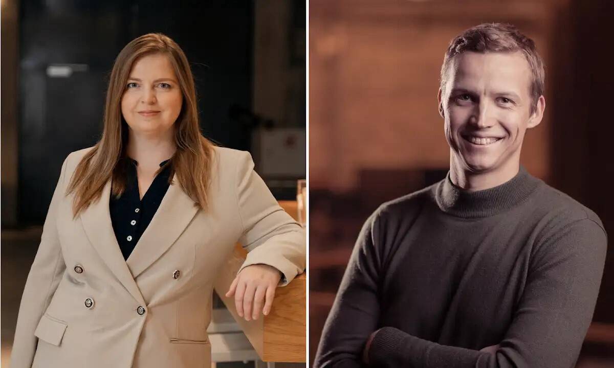 IIZI finantsriskide spetsialist Helen Evert ja Nortal Eesti juht ja ITL-i president Ats Albre.