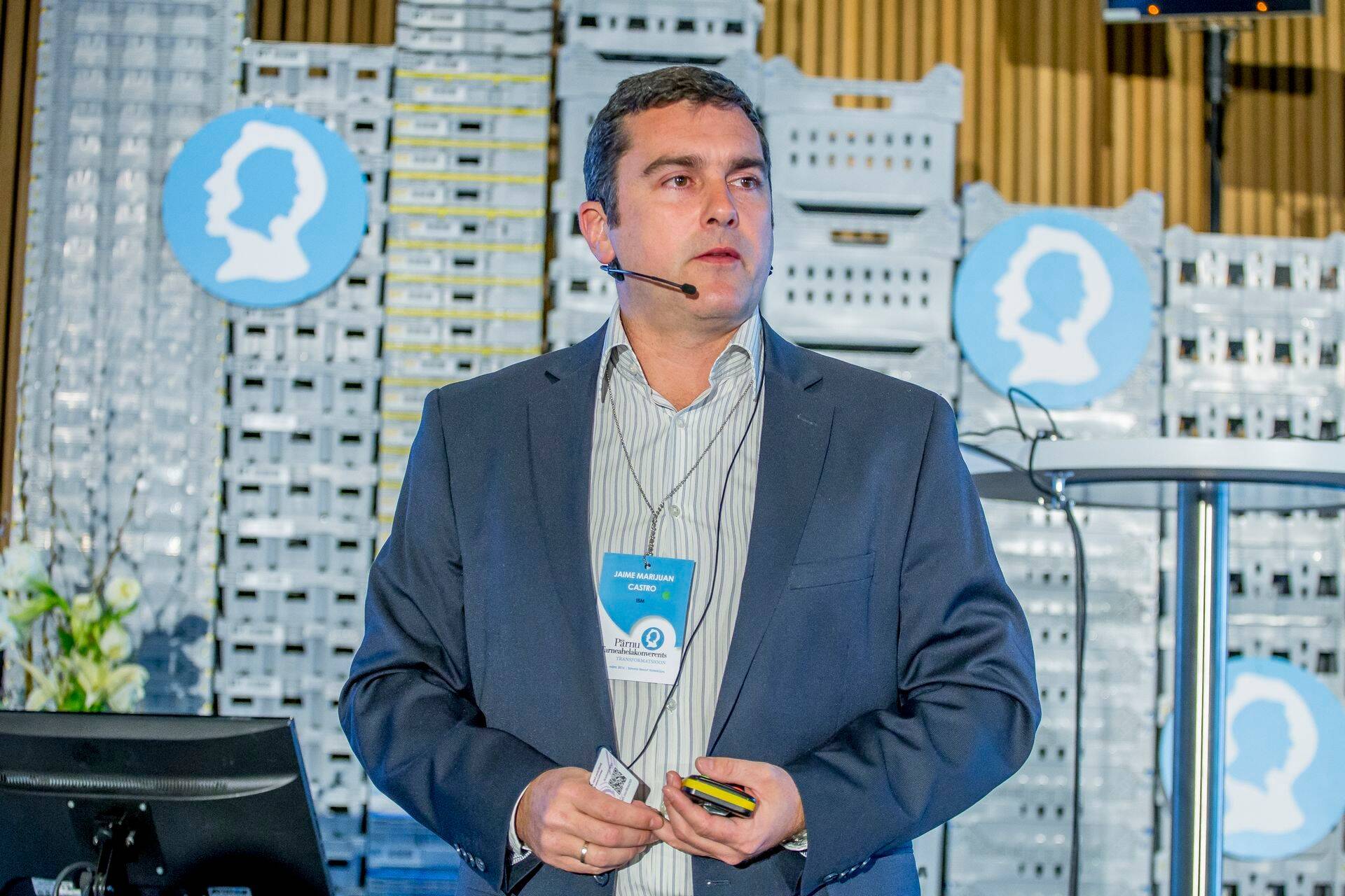 IBMi tarneahela juhtimise konsultant Jaime David Marijuan Castro Pärnu tarneahelakonverentsil 11. märtsil.