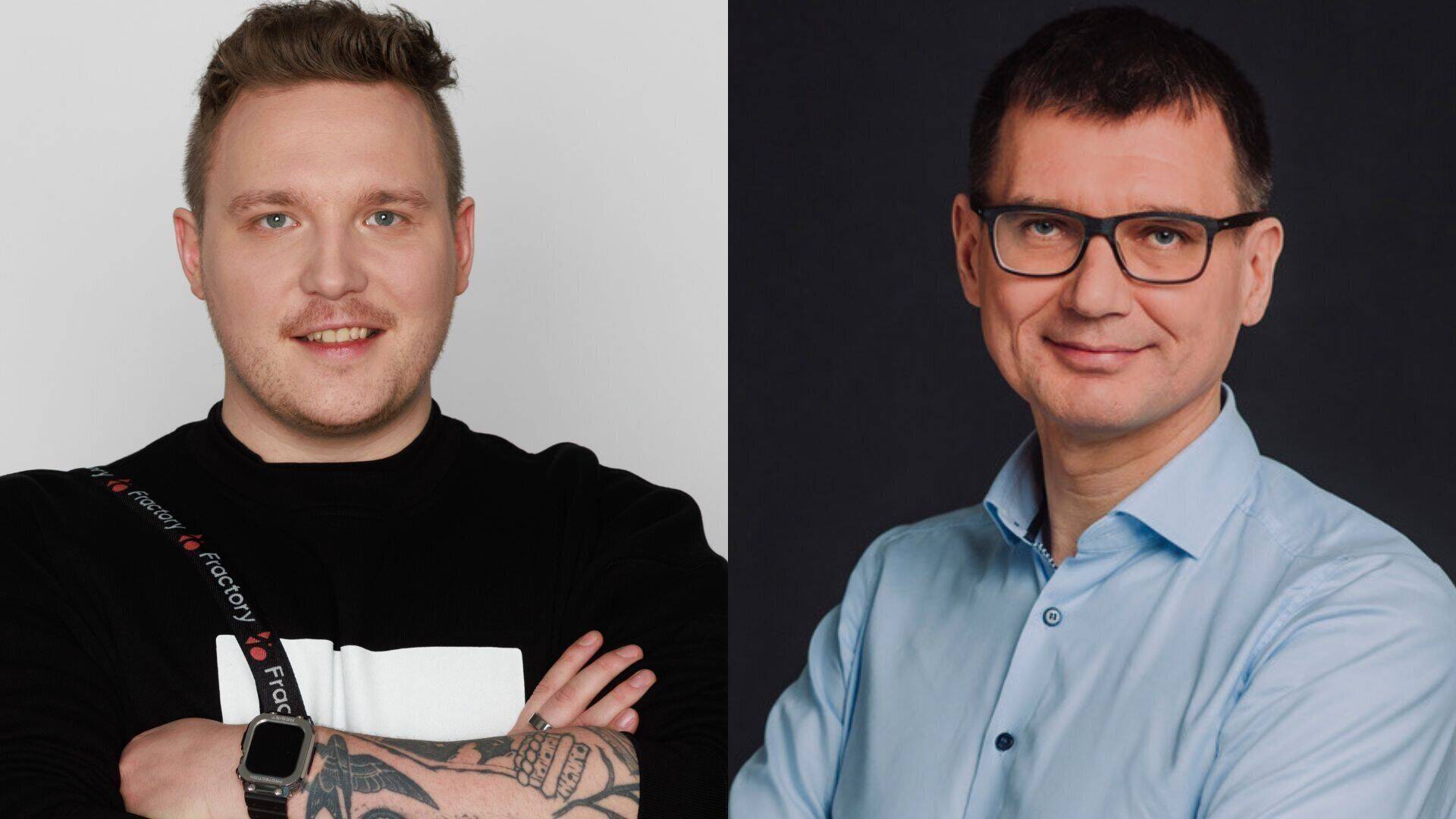 Idufirma Fractory asutaja ja tegevjuht Martin Vares ning Elisa ärikliendiüksuse juht Artur Praun.