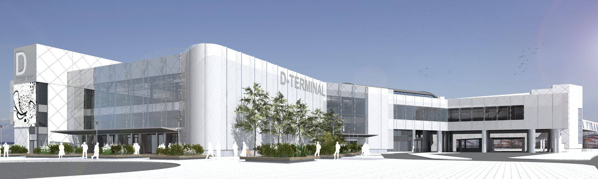 Tulevane D-terminali arhitektuurne väljanägemine (Arhitektuuribüroo R-Consult)