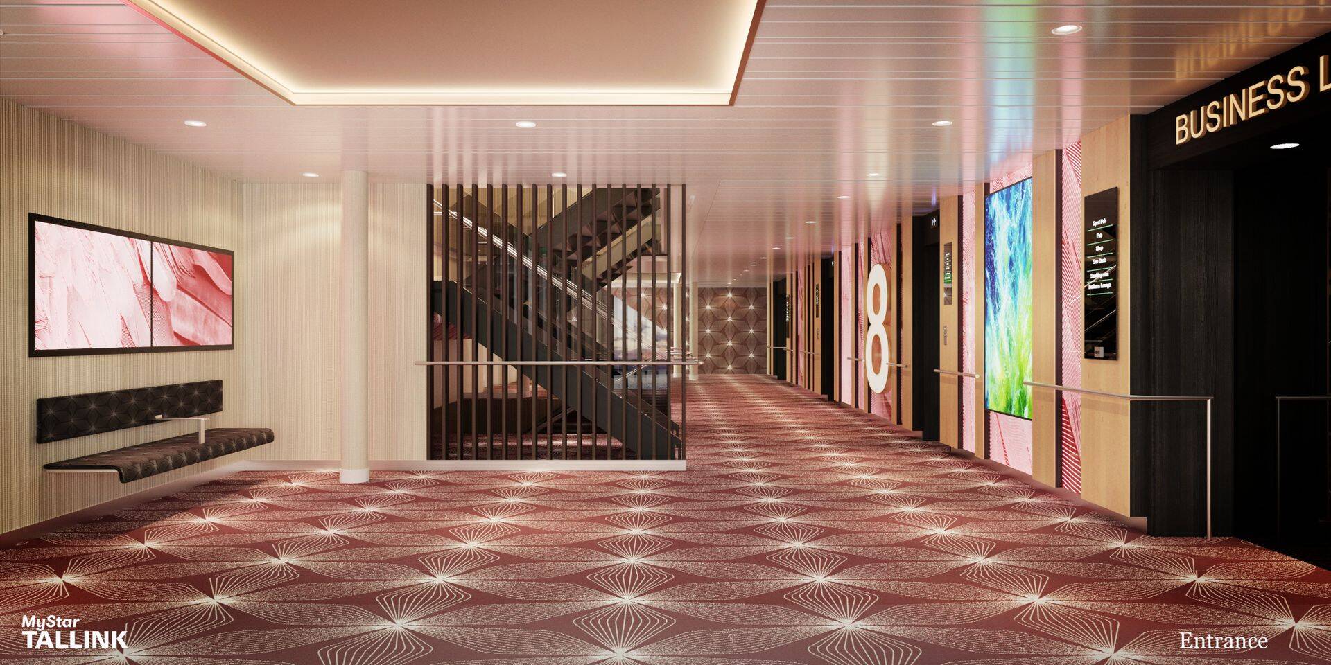 Tallinki uue laeva sisevaade.