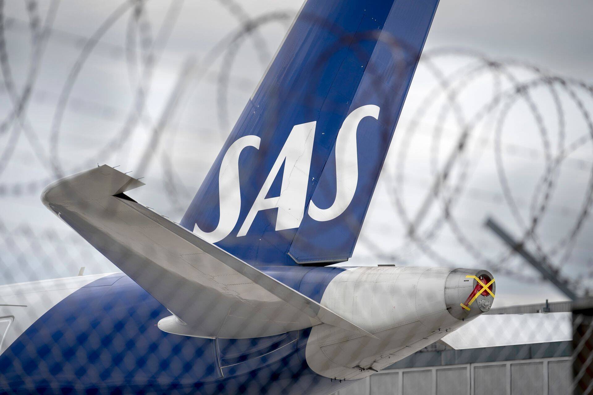 Самолет авиокомпании SAS в Копенгагене