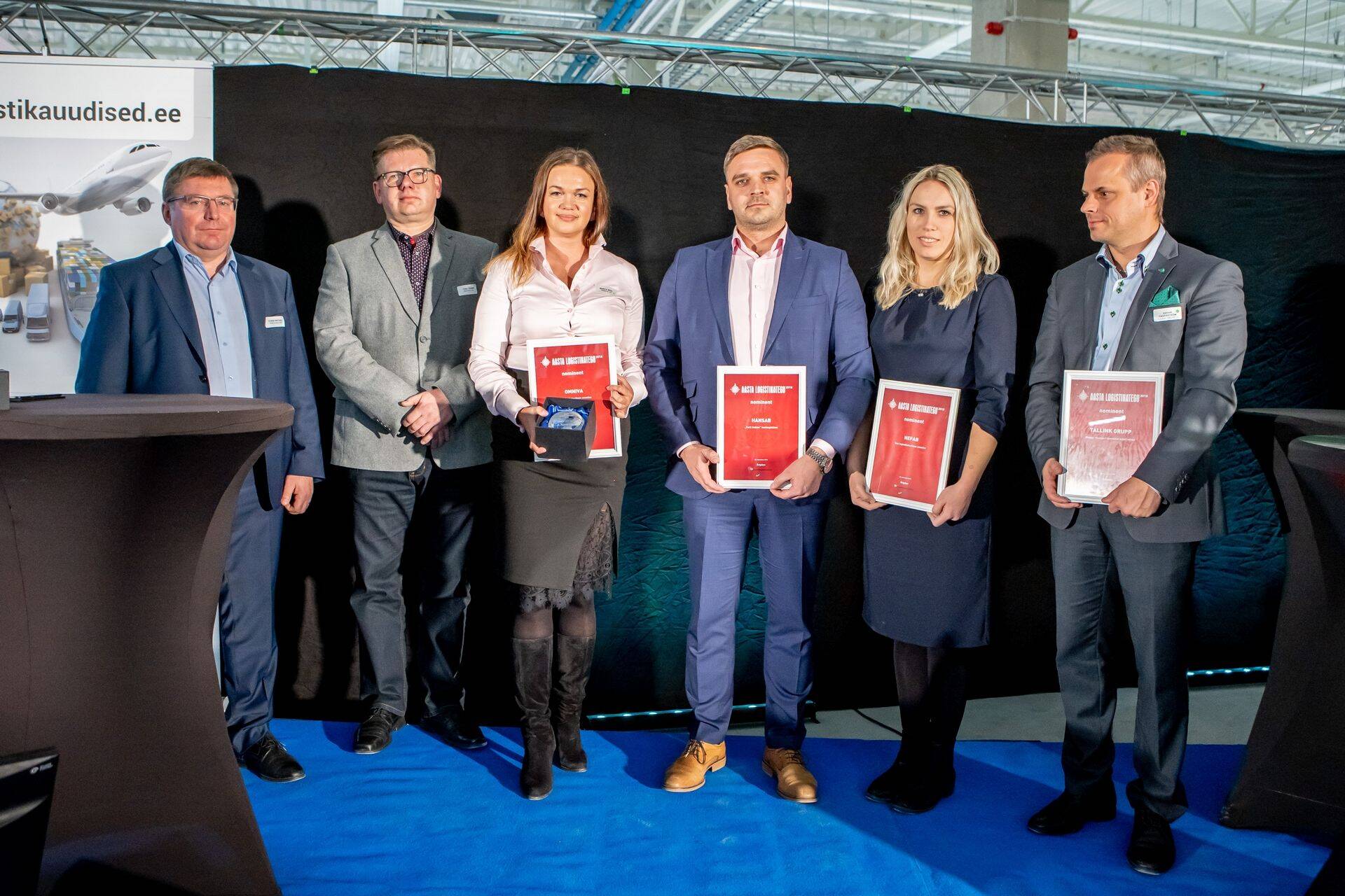 Žürii esindajad ja nominendid eilsel auhindamisel Logistika aastakonverentsil.