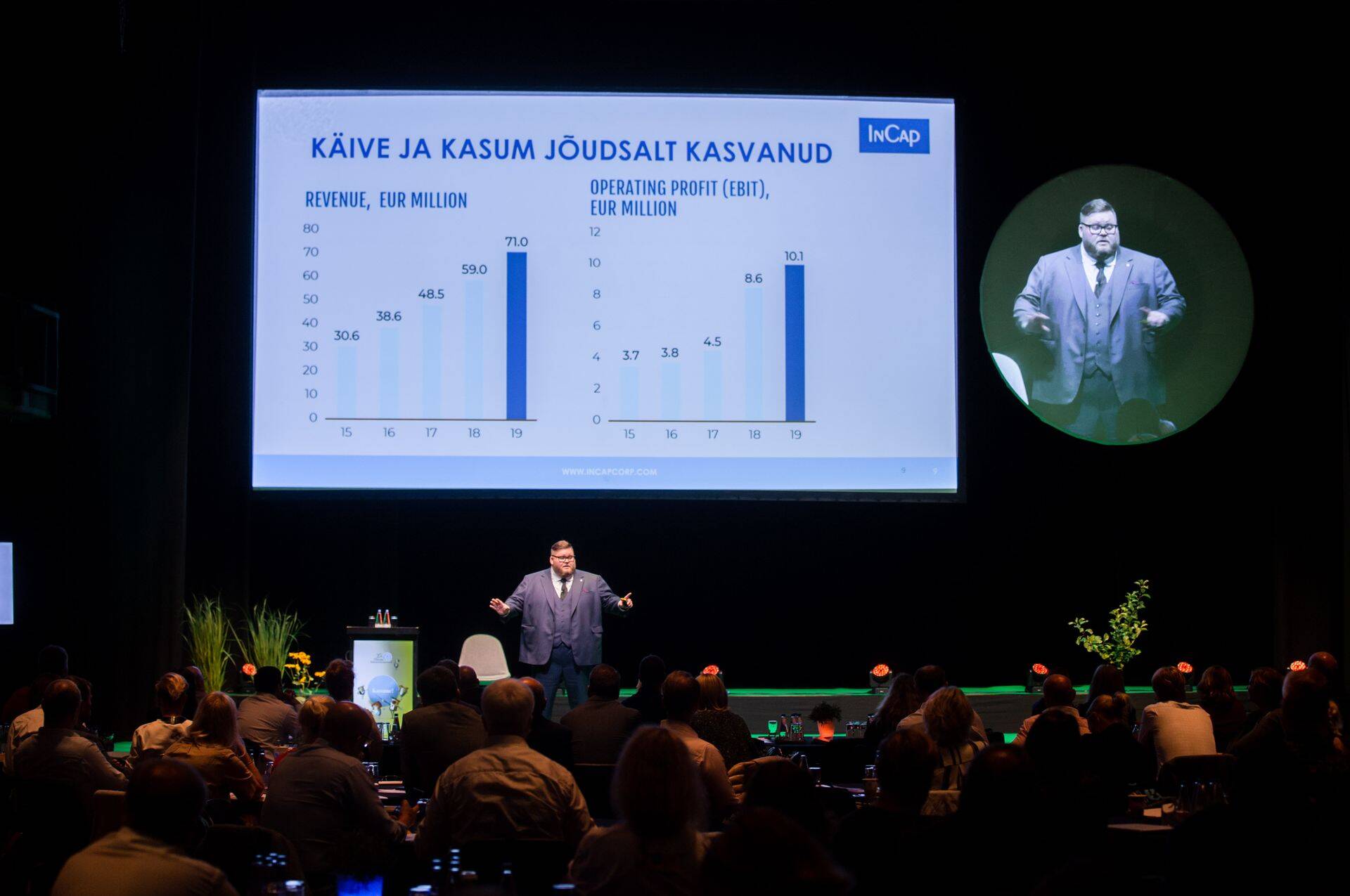 Elektroonikaettevõtte Incap president Otto Richard Pukk esinemas Pärnu juhtimiskonverentsil.