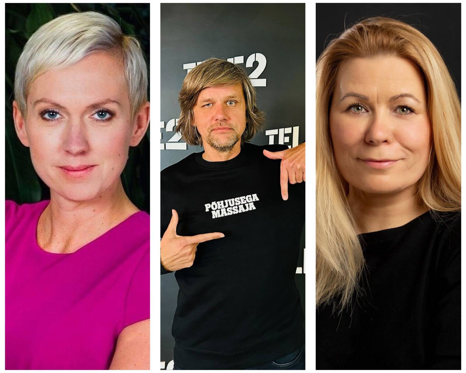 Pildil vasakult Apollo Kino Baltikumi müügi- ja turundusjuht Maarja Kaalep, Tele2 Eesti turundusjuht Georgi Viies ja Atria Eesti turundusjuht Mirjam Endla.