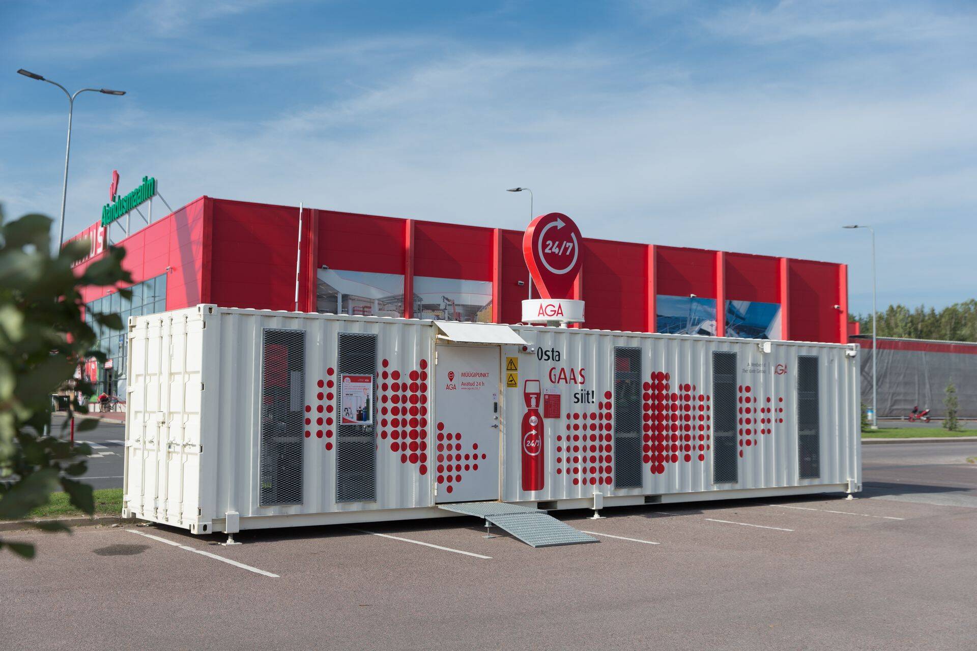Innovaatilistes AGA Gaas 24/7 iseteeninduspunktides on saadaval lai valik tooteid