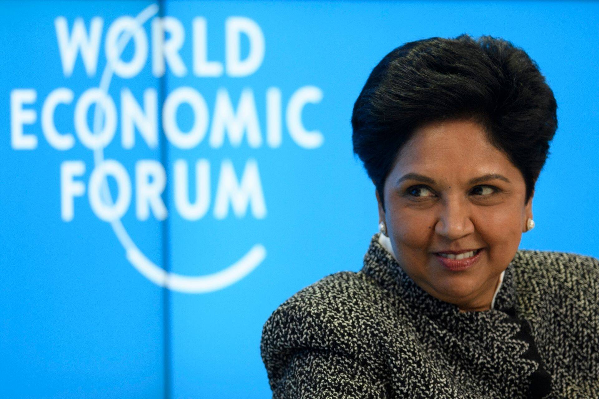 Indra Nooyi Davose majandusfoorumil 2018. aasta jaanuaris.