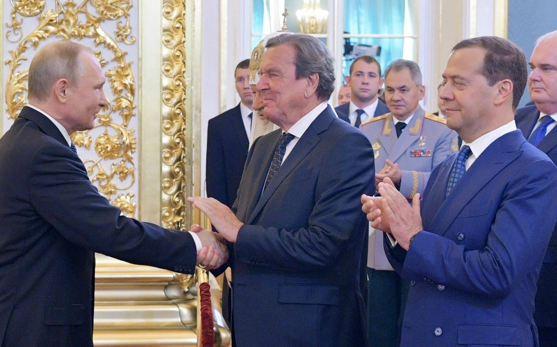 Gerhard Schröder Vladimir Putini inauguratsioonitseremoonial Kremlis 7. mail.
