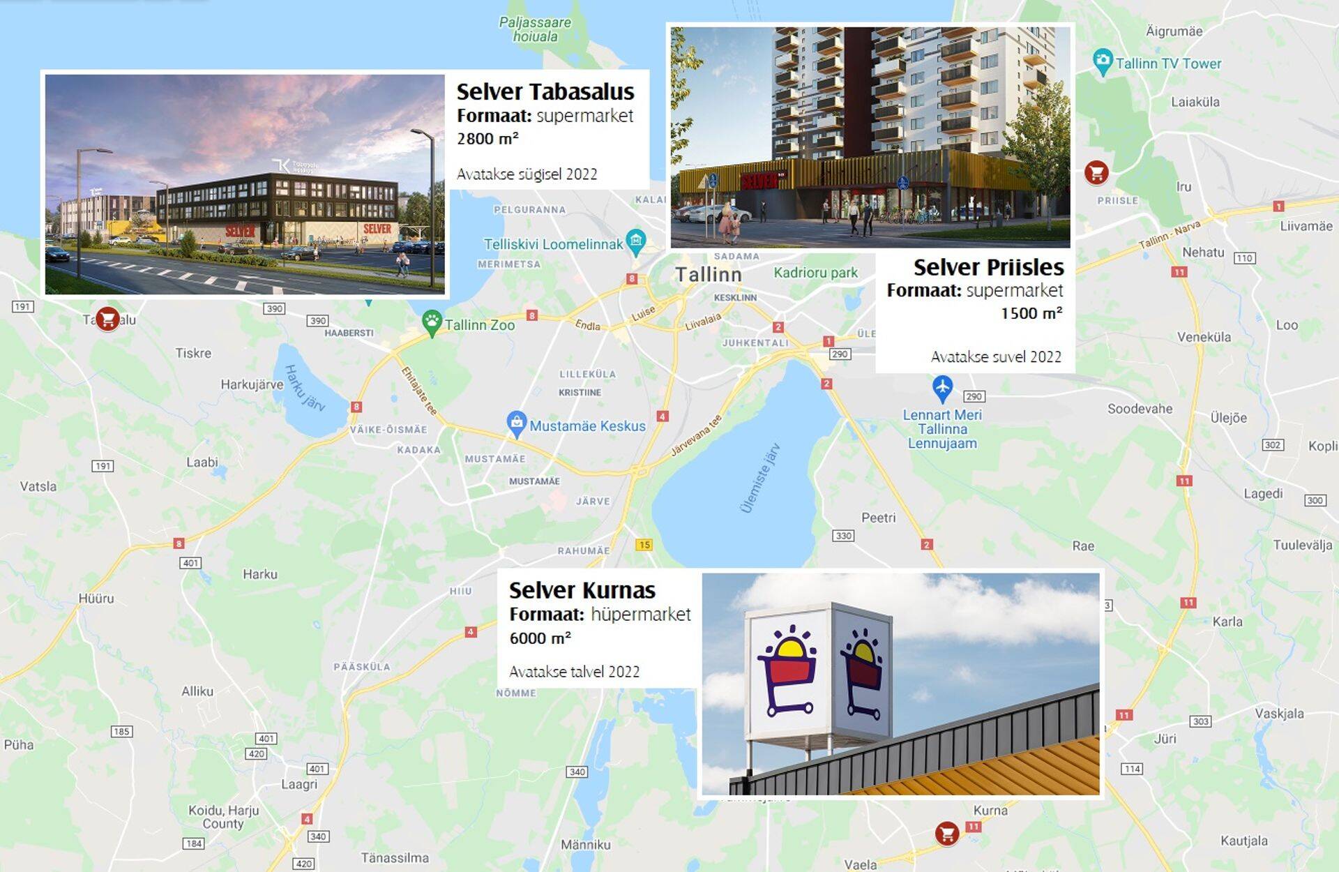 Selveri kavandatavad uued kauplused.