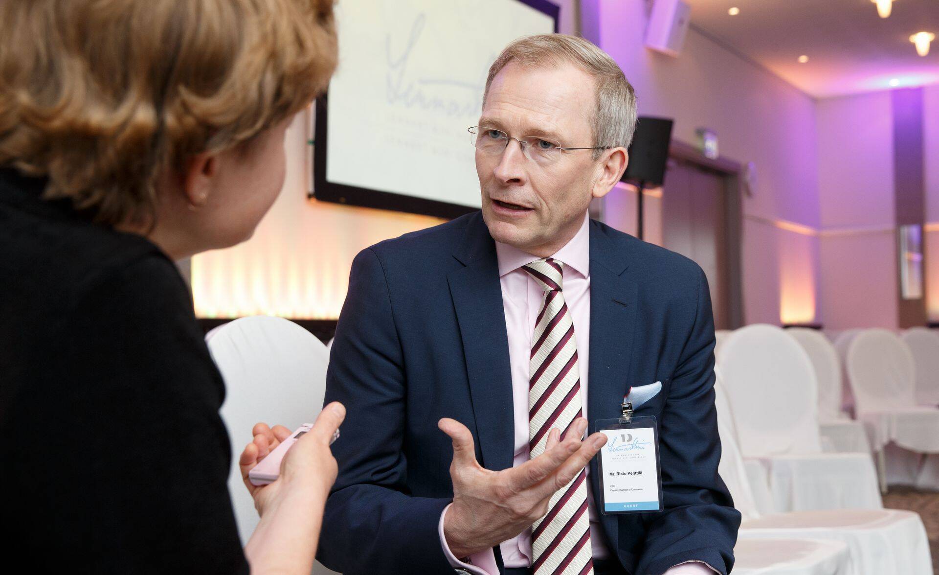 Soome Kaubandus-Tööstuskoja esimees Risto Penttilä Lennart Meri konverentsil