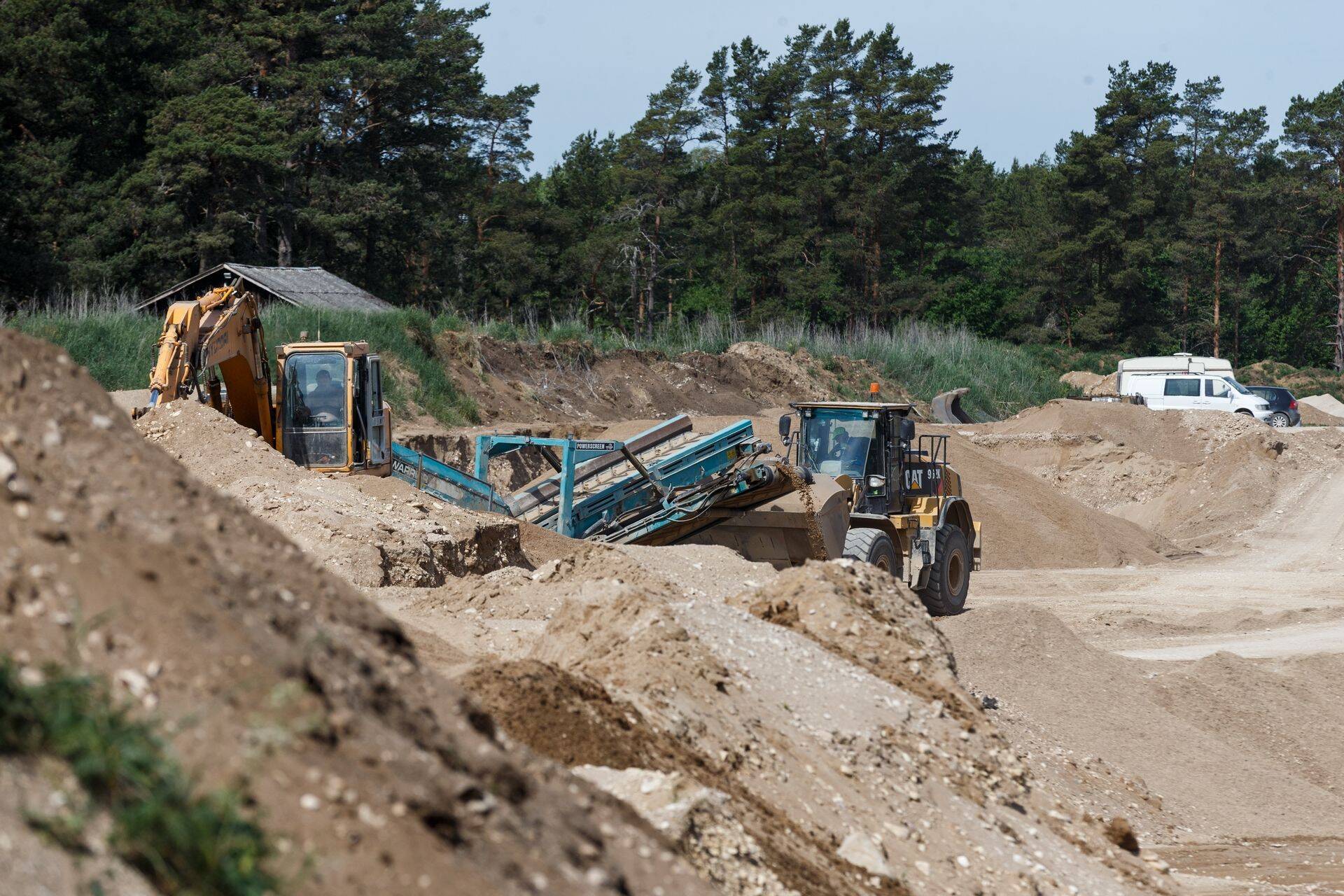 Audevälja külas rajatav tiik.
