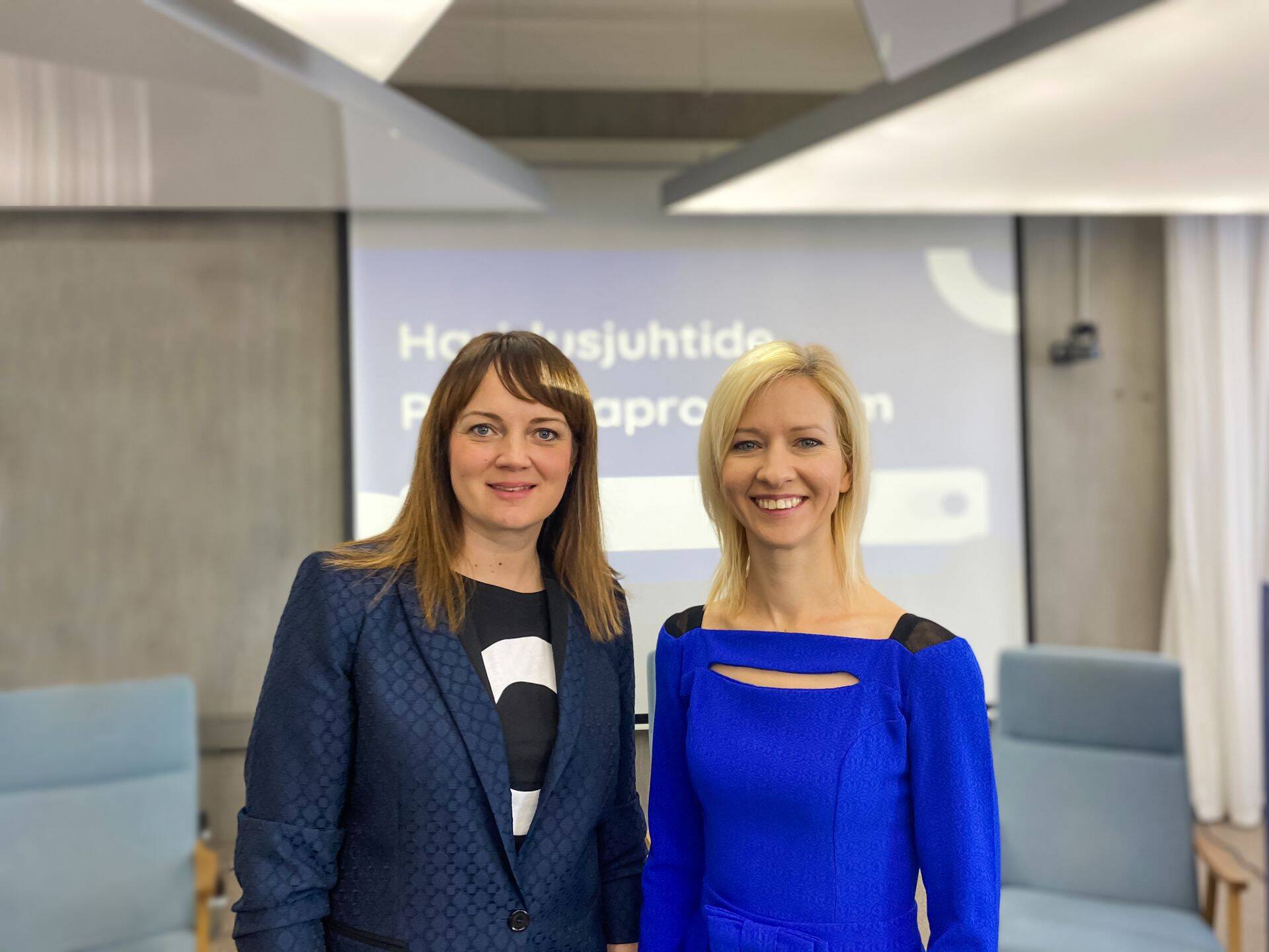 Koolidirektor Natalja Vergun ja personalijuhist mentor Leelia Rohumaa.