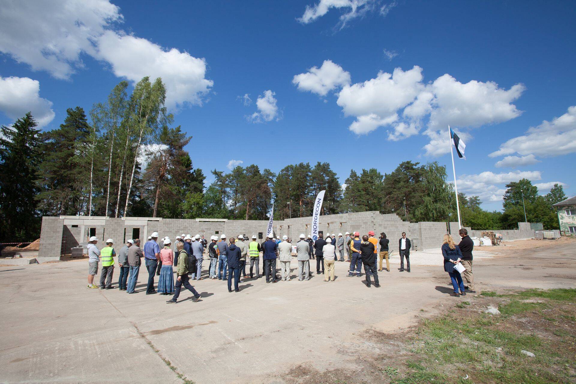 Piusa piirivalvekordoni nurgakivi asetamine