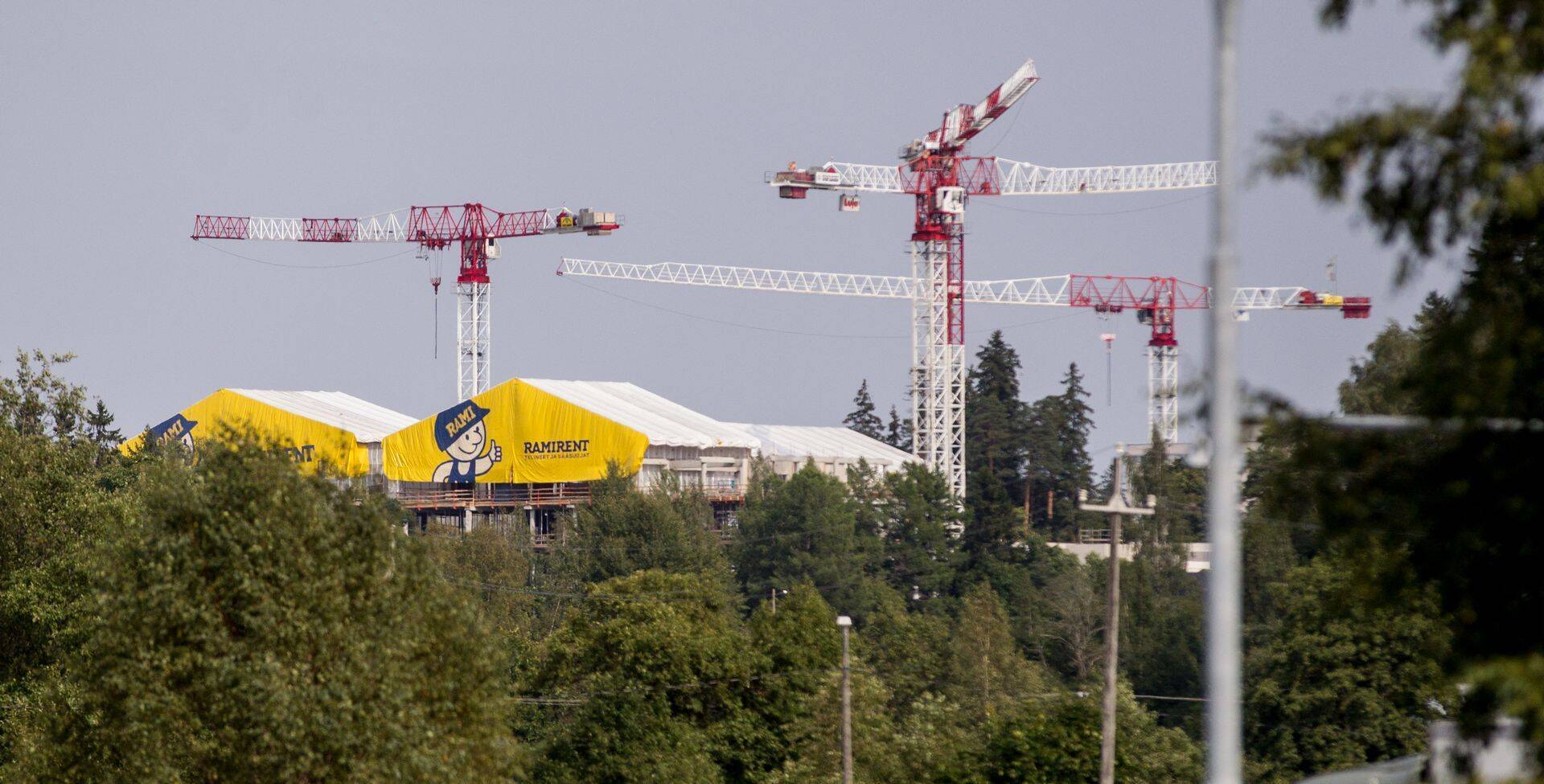 Ehituskraanad Helsingis.