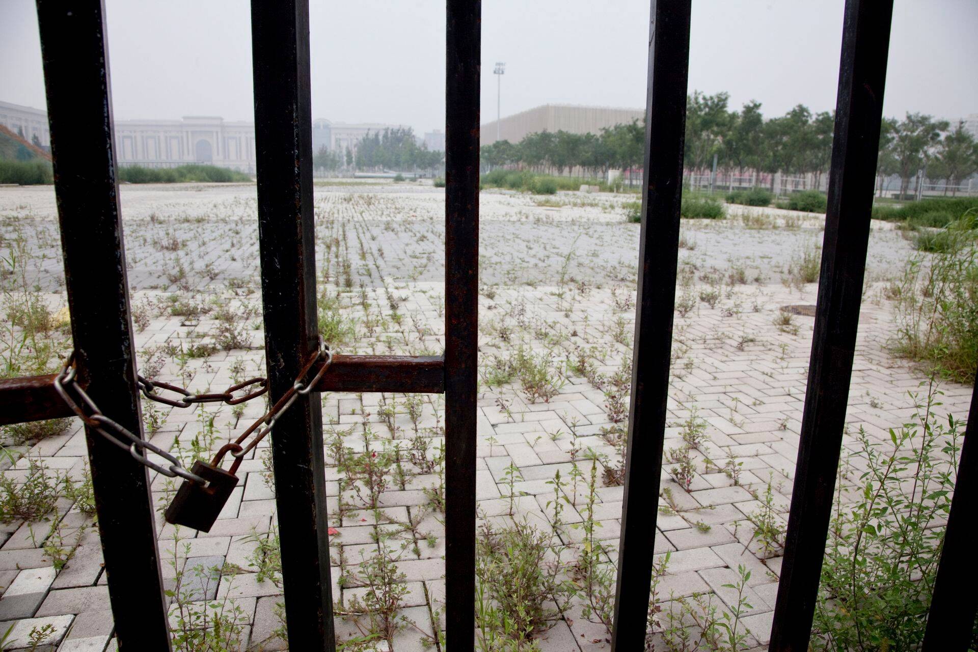 Mahajäetud pesapalliväljak Pekingis..