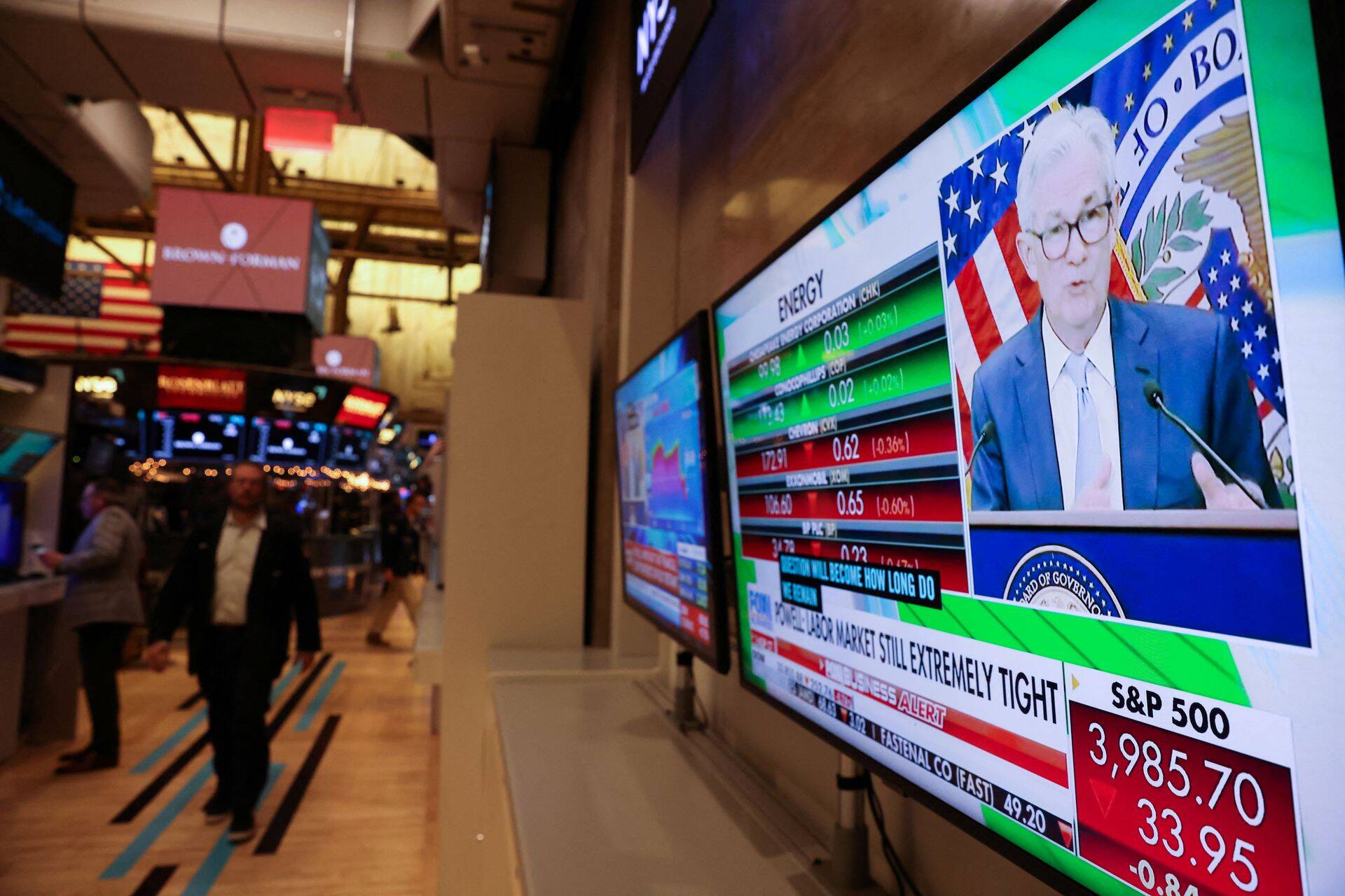 Ekraanid NYSE börsil. Foto Reuters/Scanpix.