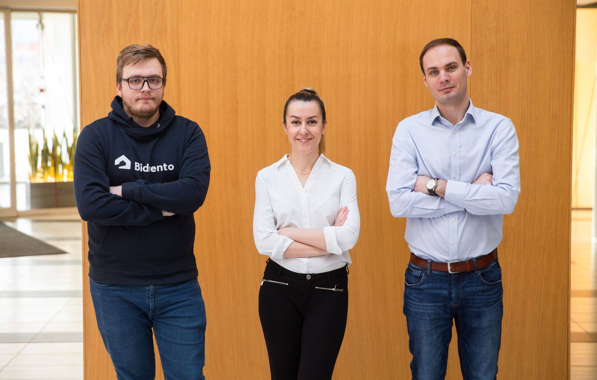 Idufirma Bidrento meeskonnaliikmed (vasakult) Umar Zarip, Natalja Napsep ja Taavo Annus.