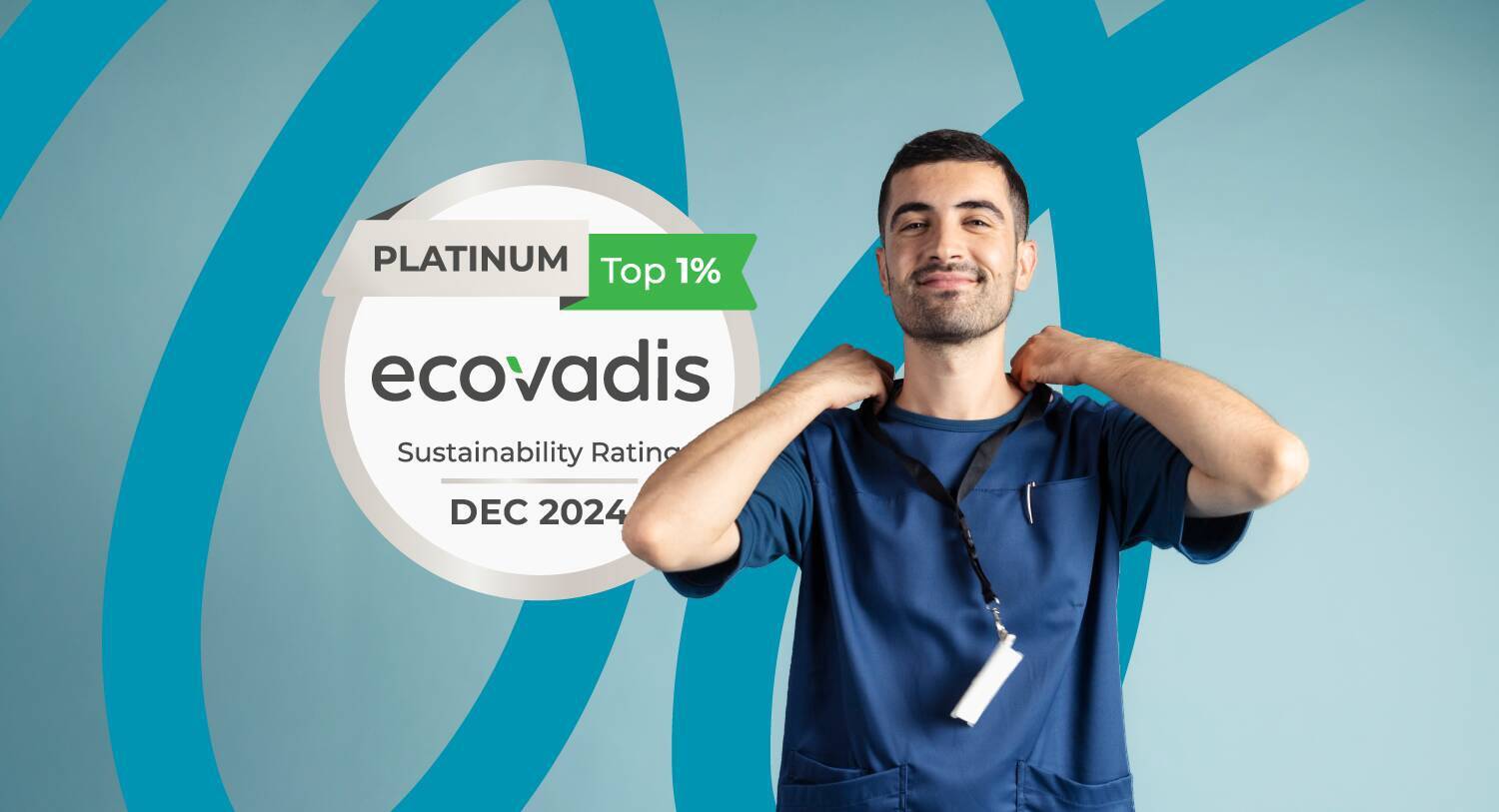 Арендная рабочая одежда компании Lindström, удостоенной знака качества EcoVadis Platinum, подходит как для частной больницы, так и для салона красоты.