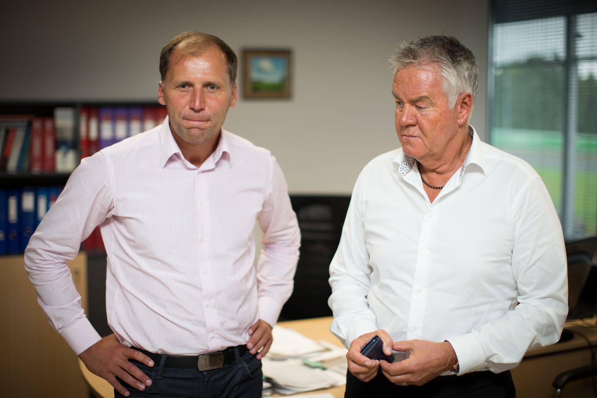 Wendre tegevdirektor Vahur Roosaar (vasakul) ja omanik Peter Hunt.