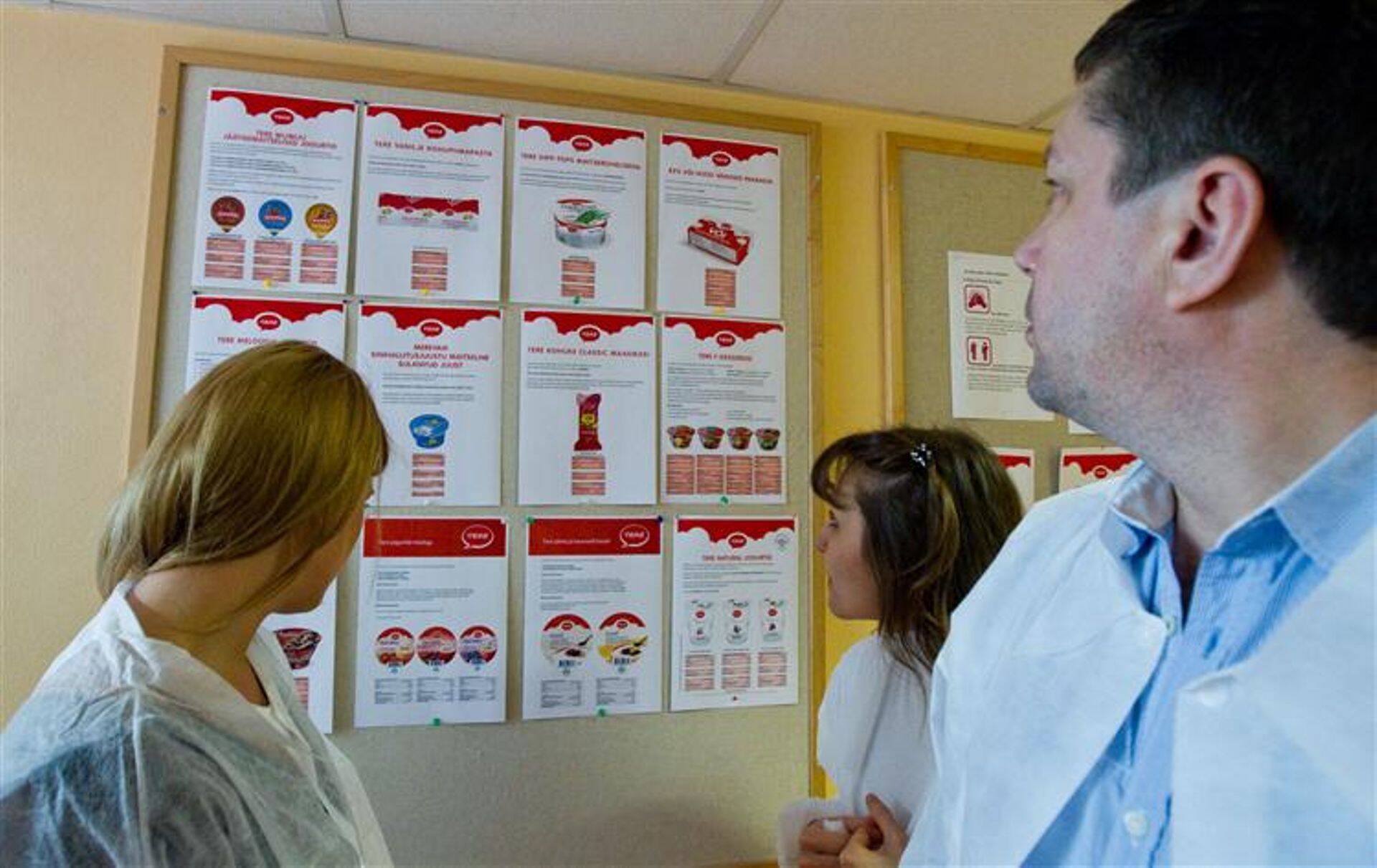 Tere tootmist külastasid Venemaa kaubaduskettide esindajad. Stendil puildid Tere uutest toodetest.