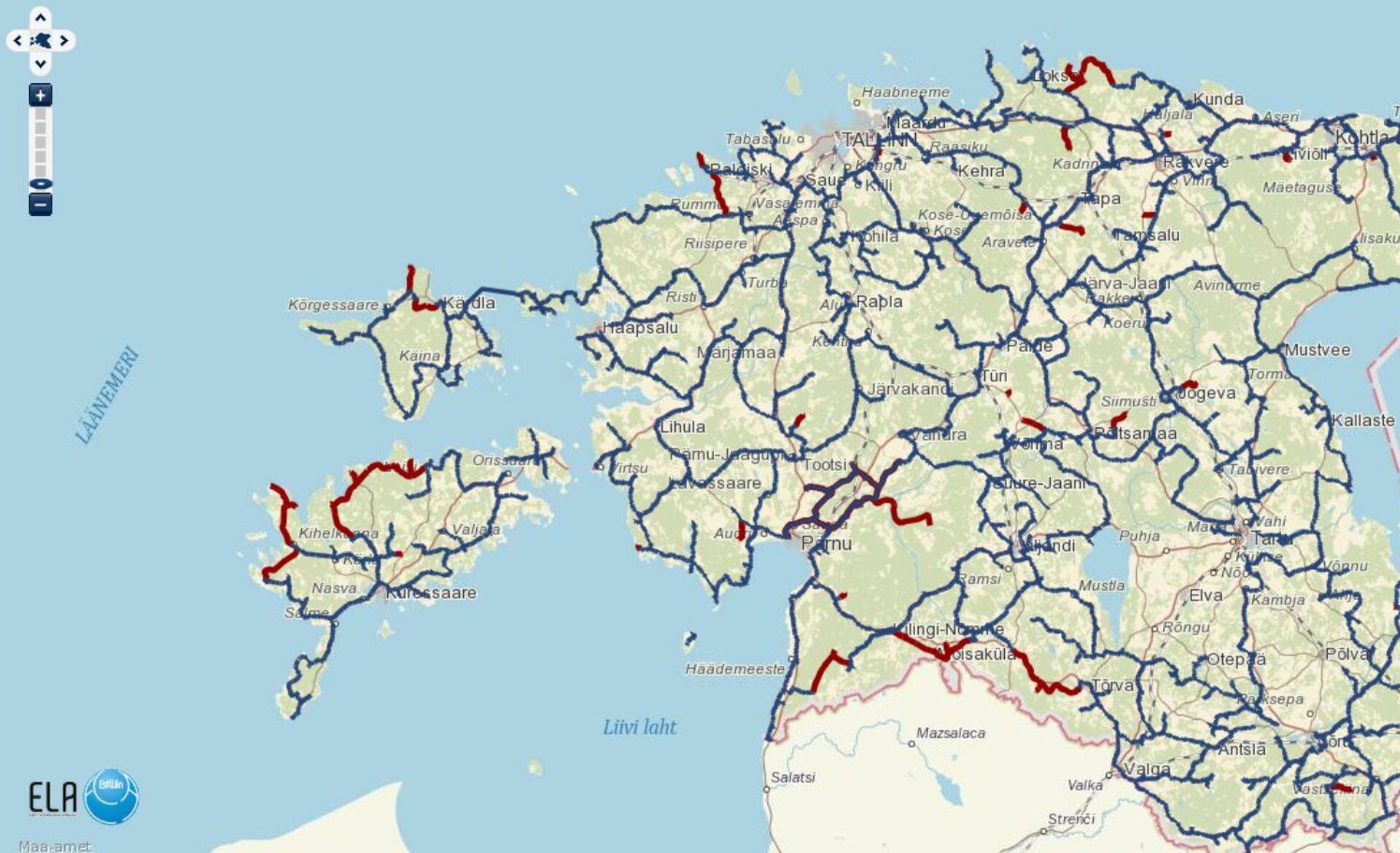 Lairiba arenduse sihtasutuse veebis saab kaardil kontrollida, kuhu on võrguehitustööd jõudnud.