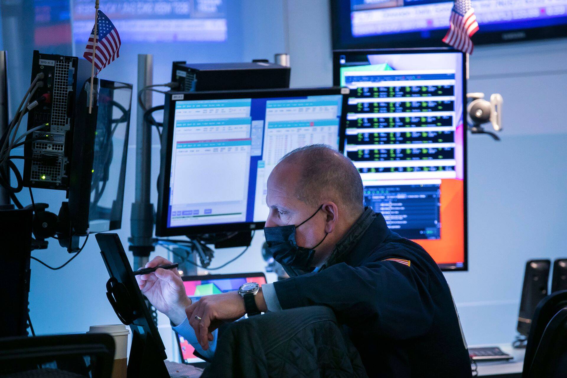 Kaupleja New Yorgi börsil.