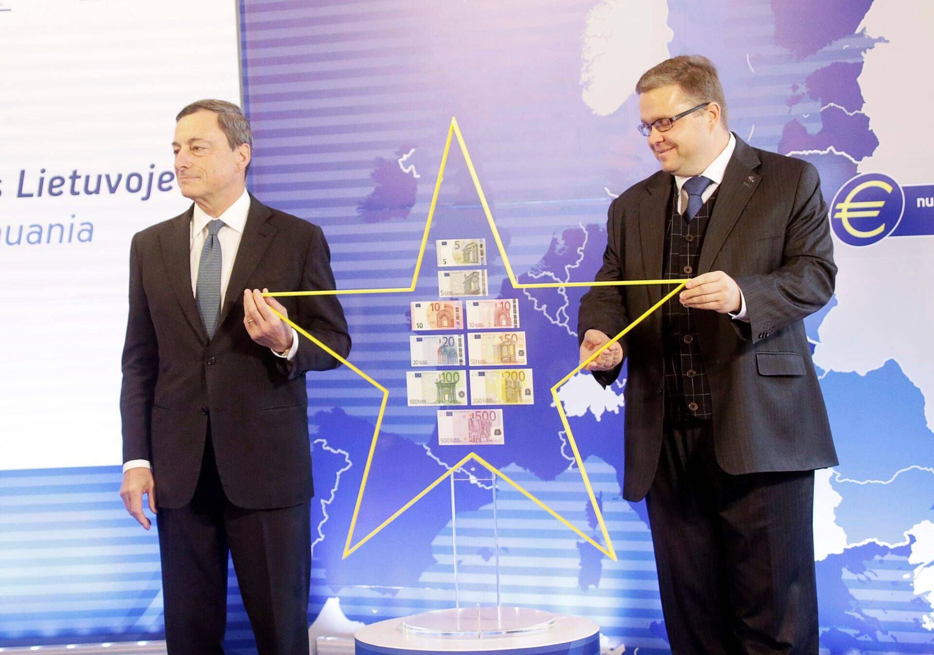 Mario Draghi ja Vitas Vasiliauskas.