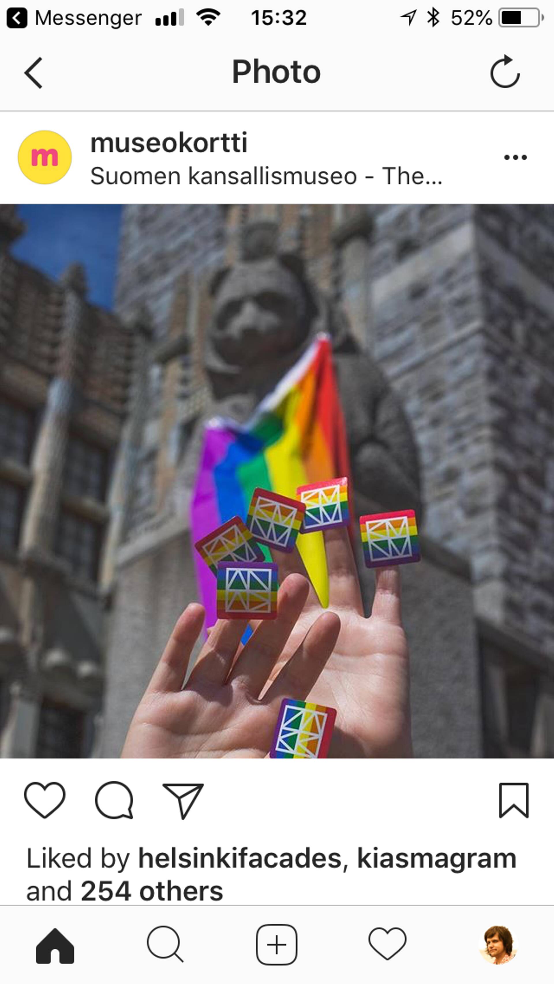 Soome Rahvusmuuseumi Pride-teemaline Instagrami postitus