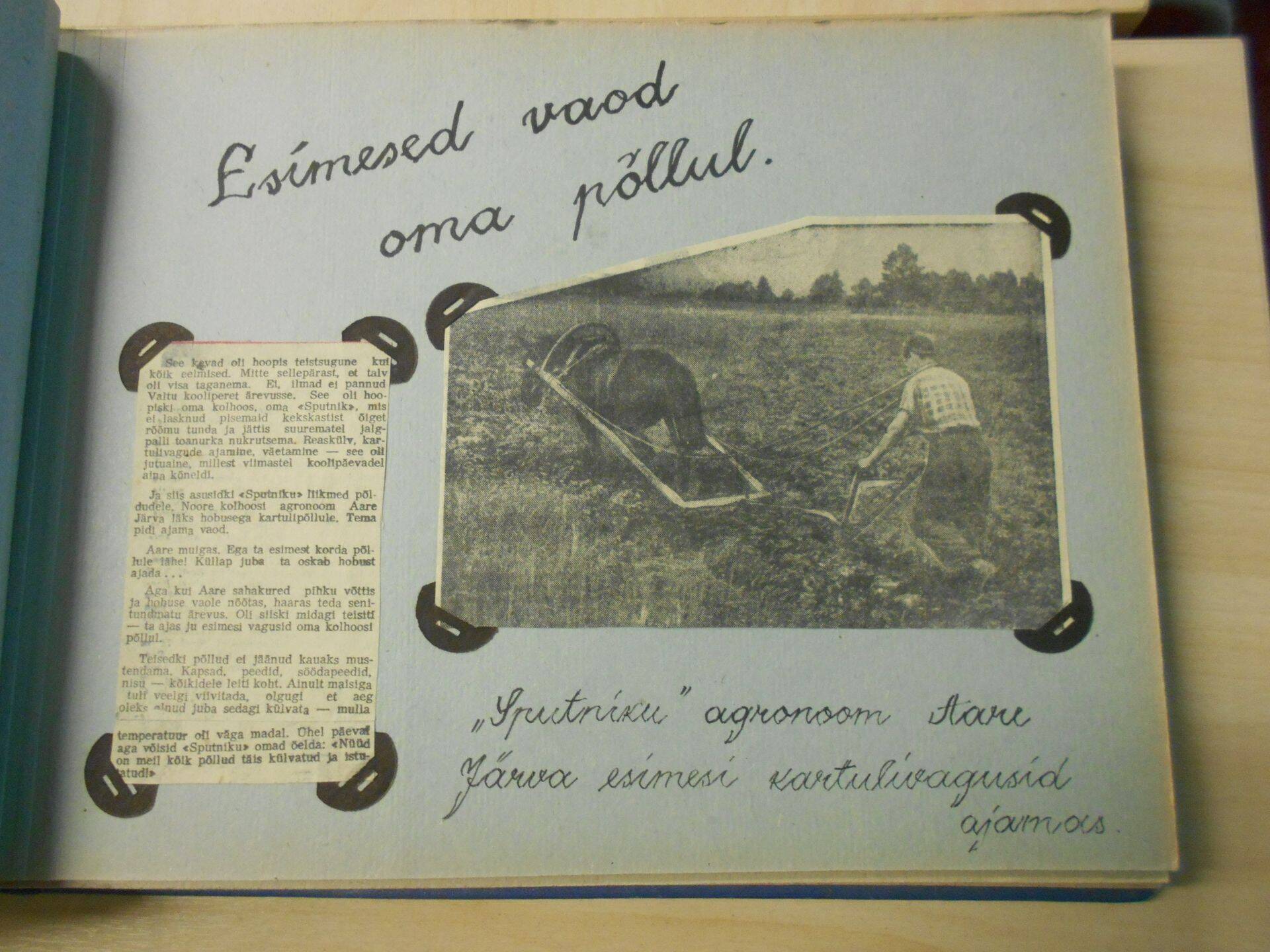 Valtu kooli albumist leiab fotod kolhoosiajast