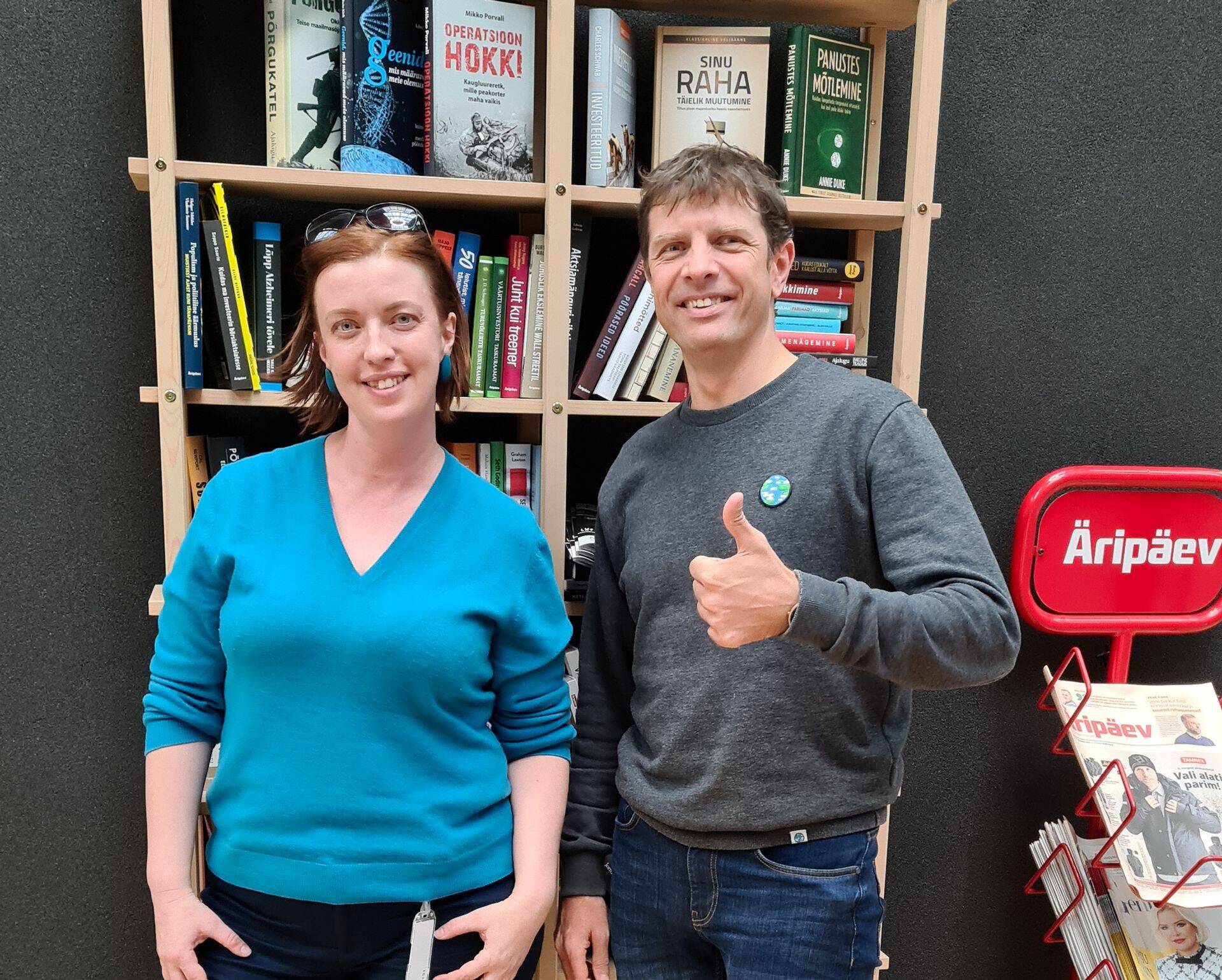 Hobby Hall Groupi SEO ja UX juht ning ADM Interactive disaini konsultant Epp-Kristiina Keerov ja saatejuht Priit Kallas.
